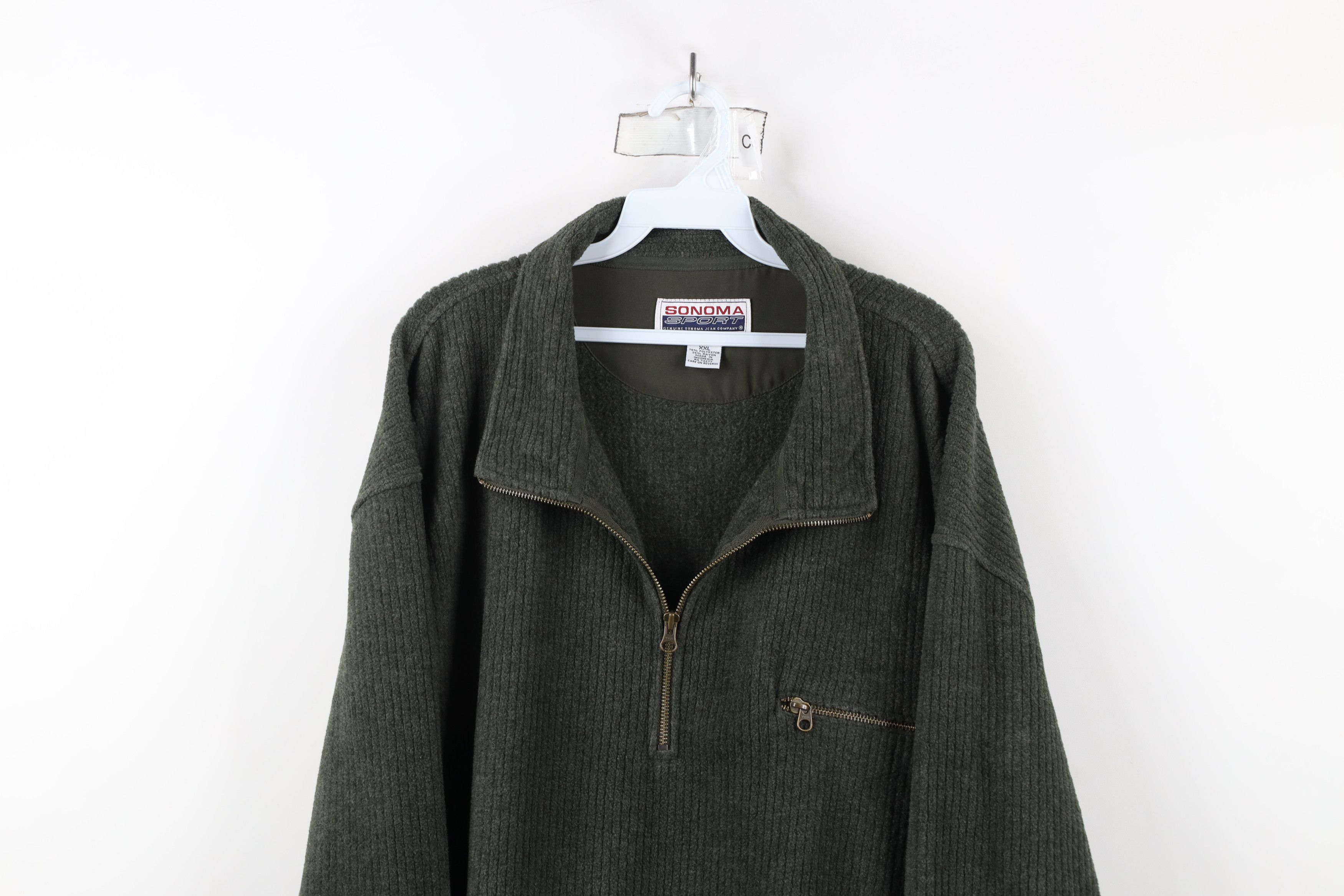 Vintage Vintage 90s Y2K Streetwear Fleece Half Zip Pullover Sweater Size US XXL / EU 58 / 5 - 2 Thumbnail