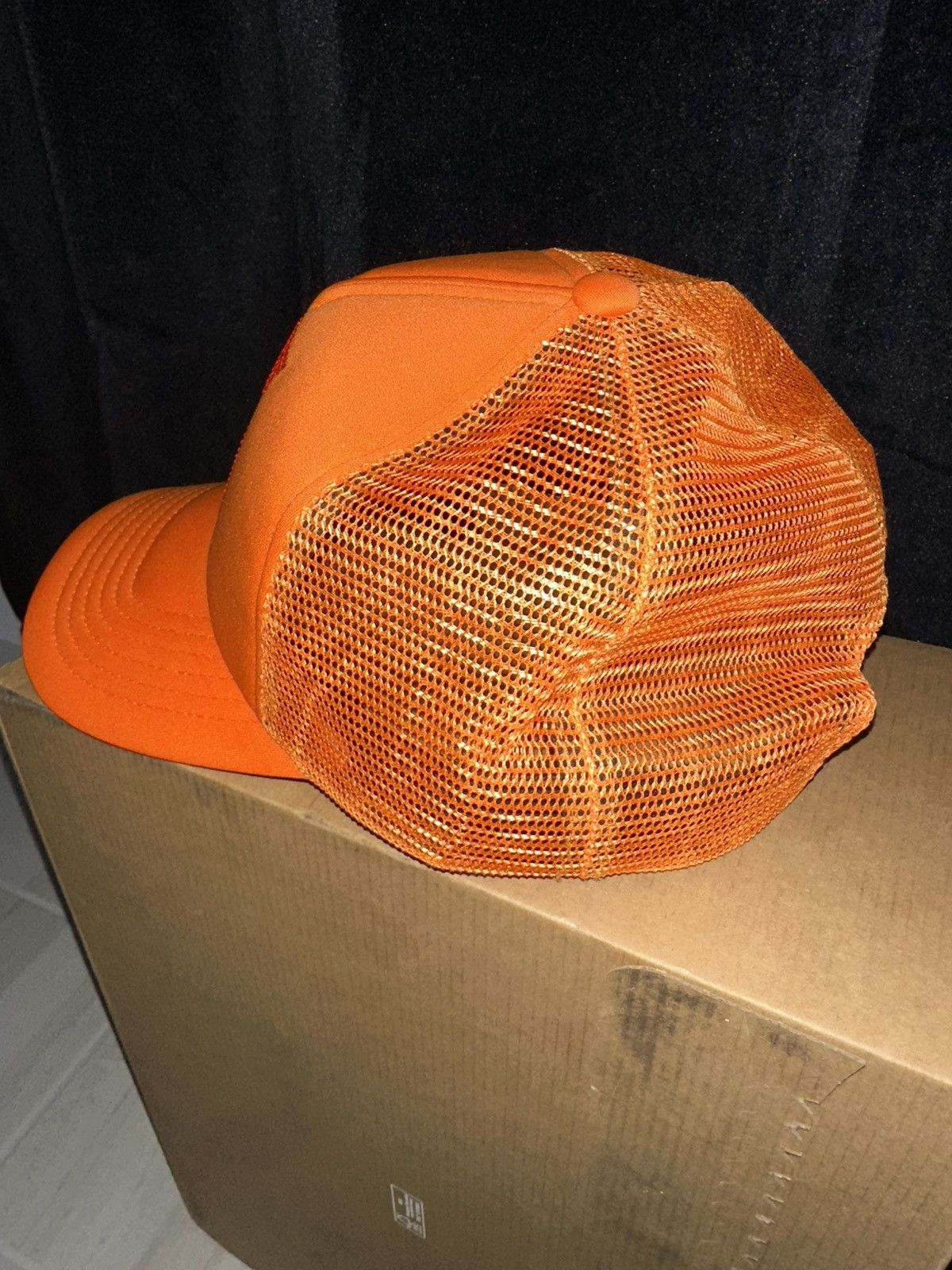 Sp5der Orange “Rhinestone” Trucker
