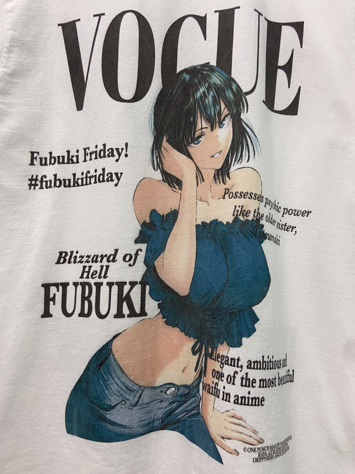 Anime × Japanese Brand × Pervert 2000's Bootleg Anime One Punch Man Fubuki Vogue T-Shirt Size US M / EU 48-50 / 2 - 5 Thumbnail