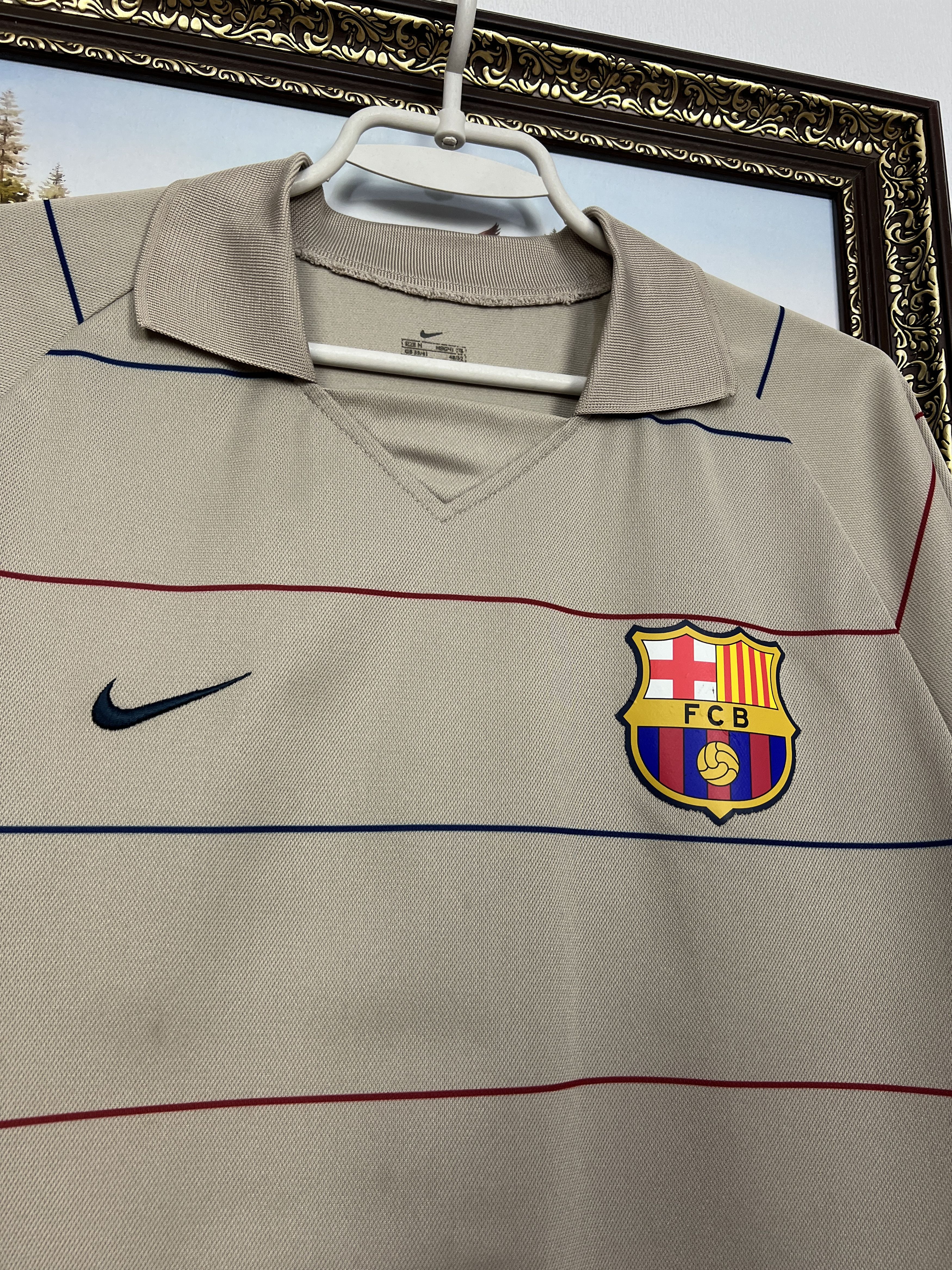 Nike Barcelona football shirt Soccer #7 Larsson Jersey Trikot Size US M / EU 48-50 / 2 - 5 Thumbnail
