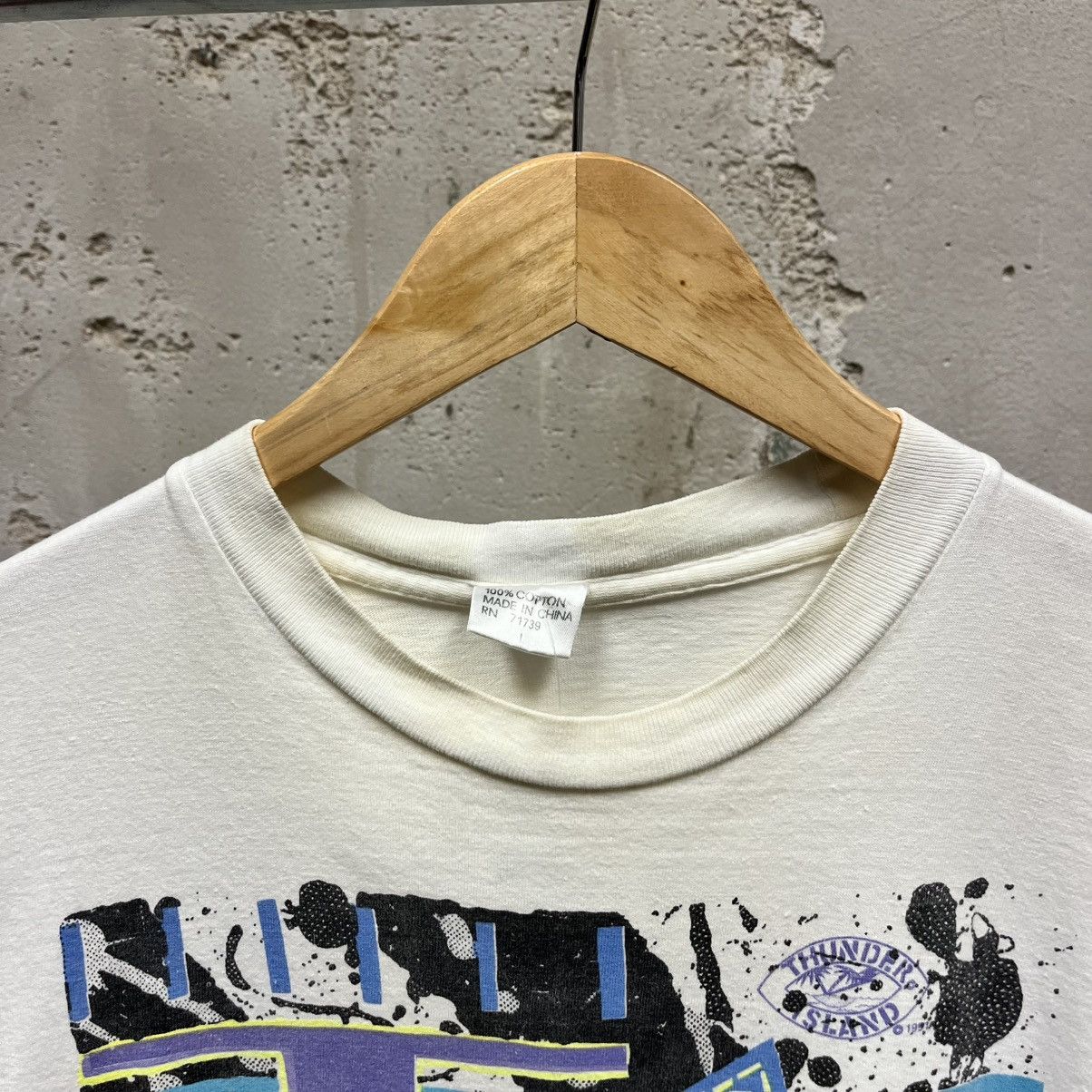 Vintage Thunder Island Triathlon Early 90s Neon Single Stitch Tee Size US L / EU 52-54 / 3 - 5 Thumbnail