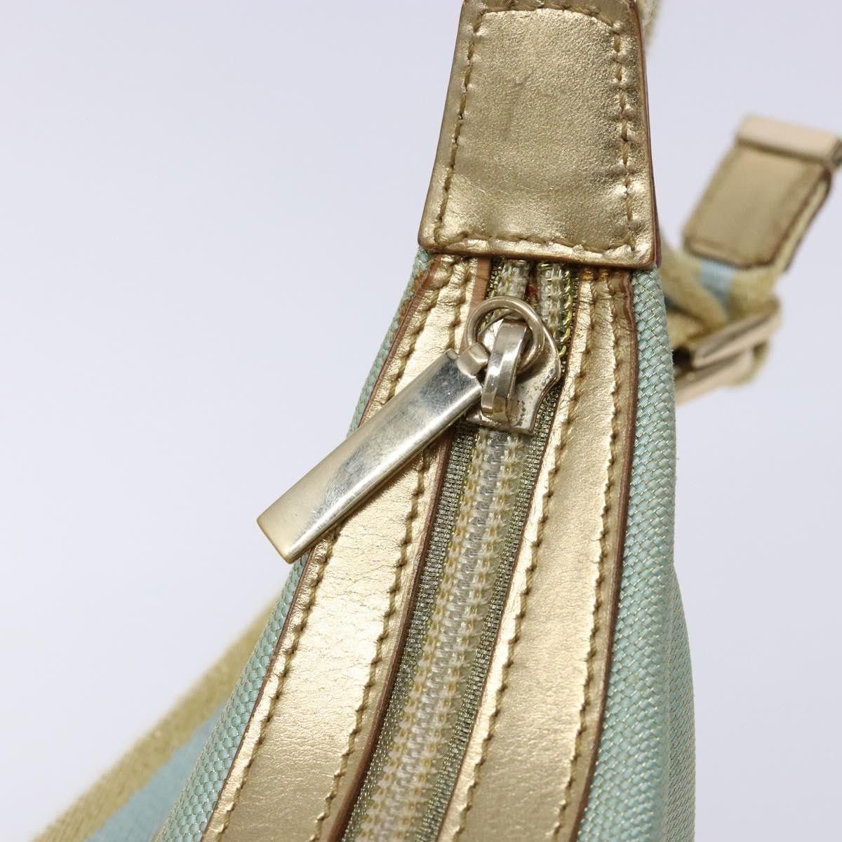 Gucci GUCCI Sherry Line Shoulder Bag Canvas Light Blue Gold 005 Size ONE SIZE - 14 Thumbnail