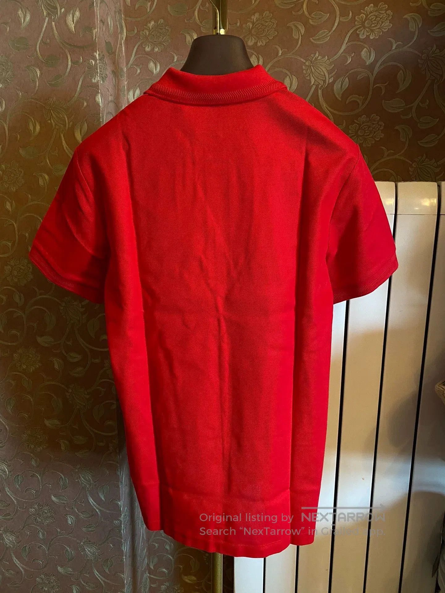 Burberry Red Short Sleeve Polo Shirt Size L. Size US L / EU 52-54 / 3 - 4 Thumbnail