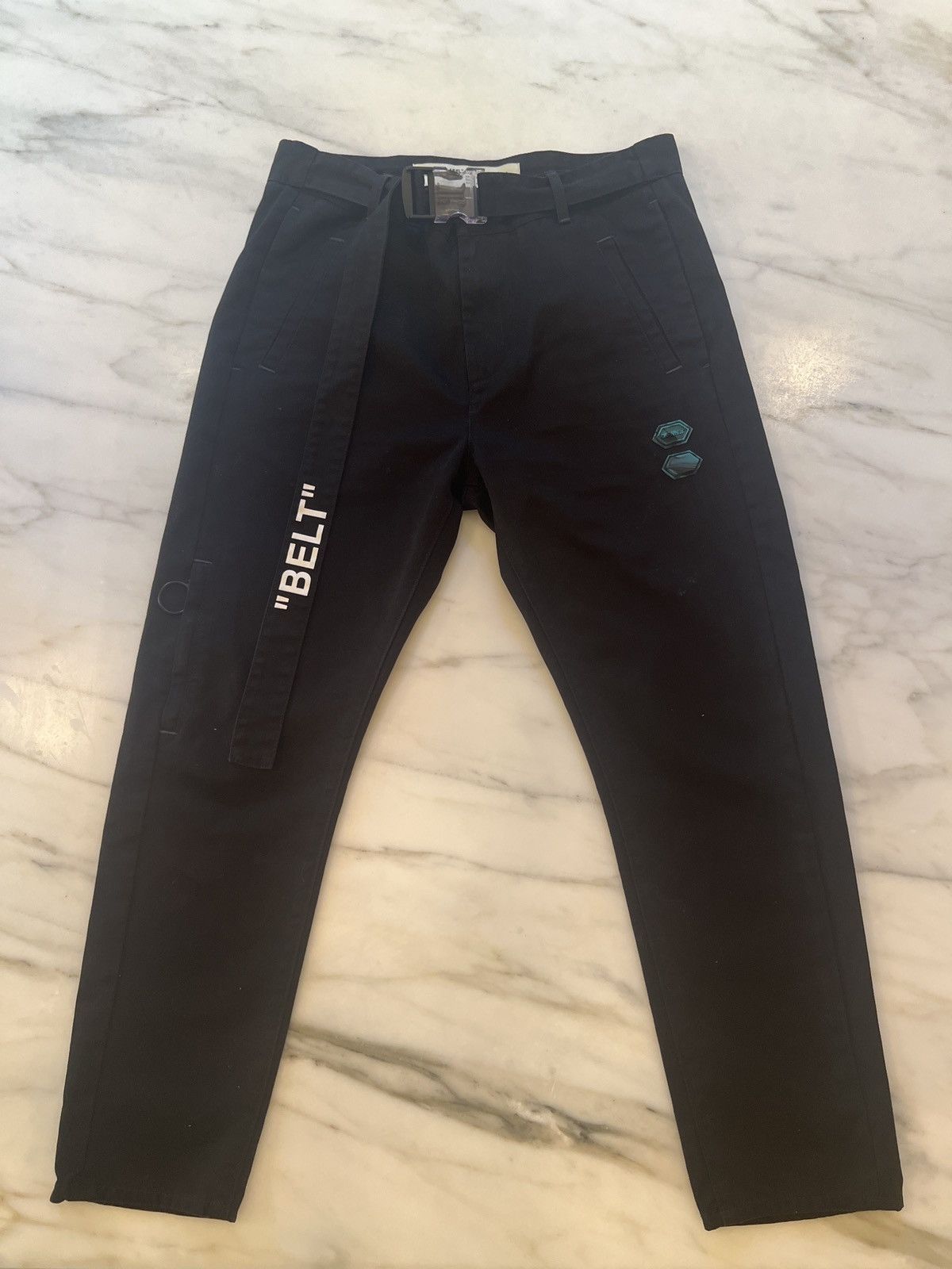 image of Off White “Belt” Pants in Black, Men's (Size 32)