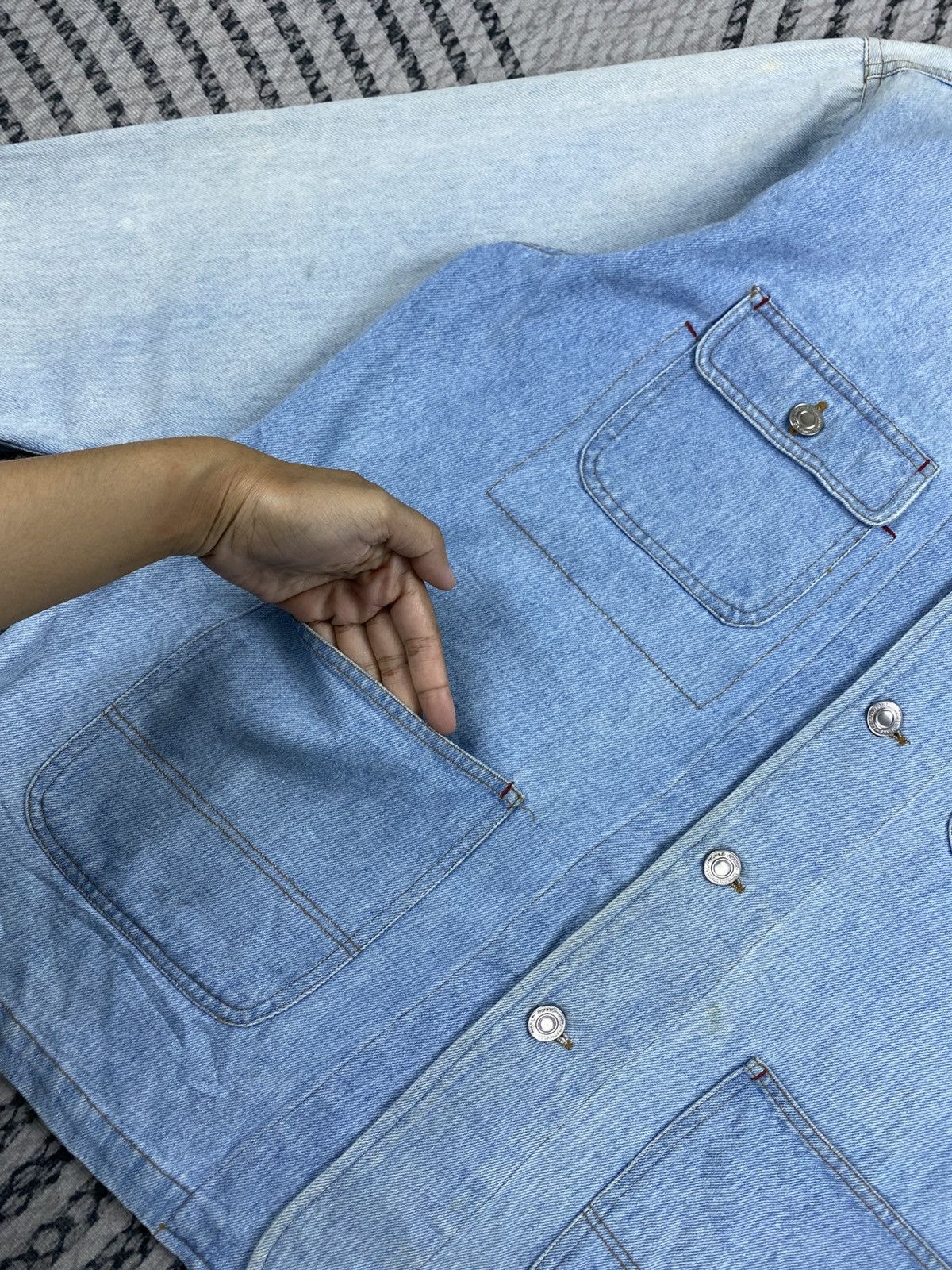 Japanese Brand Vtg Saller A Pico Authentic Wear Denim Style Button Up Shirt Size US L / EU 52-54 / 3 - 7 Thumbnail