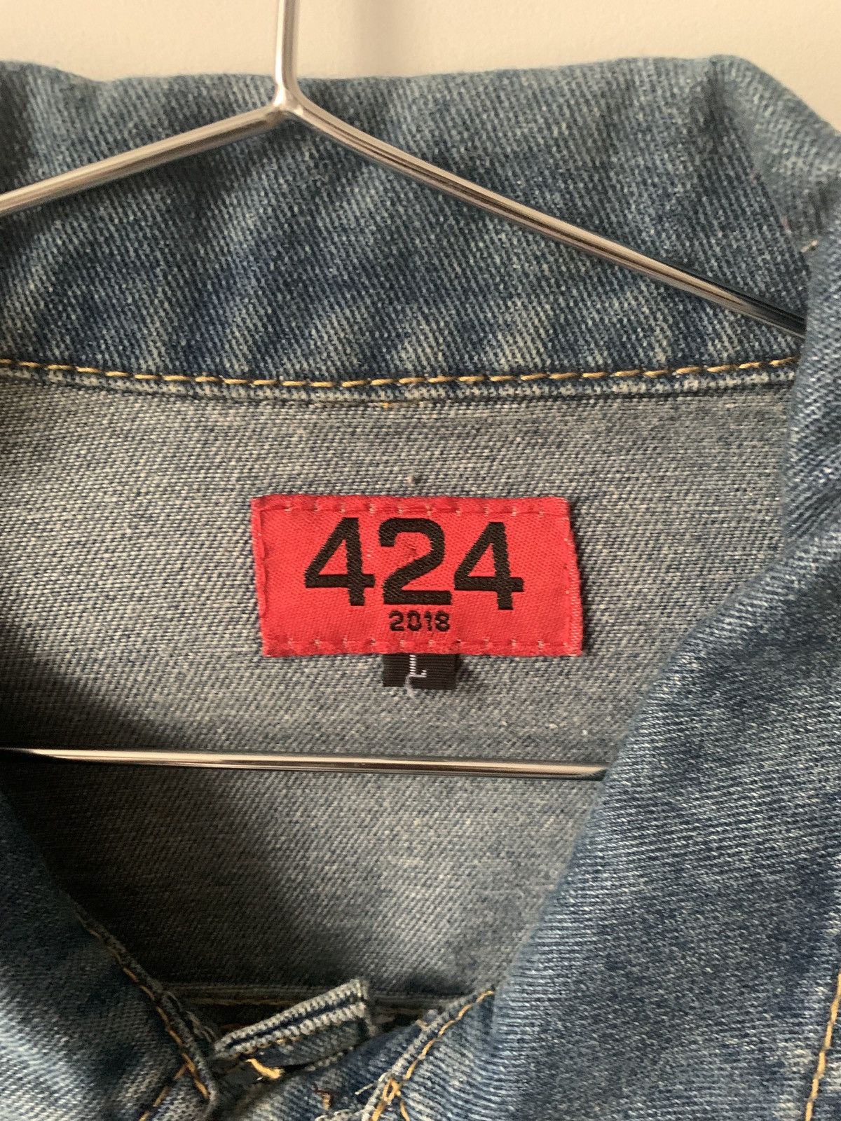 424 424 distressed denim jacket Size US L / EU 52-54 / 3 - 3 Thumbnail