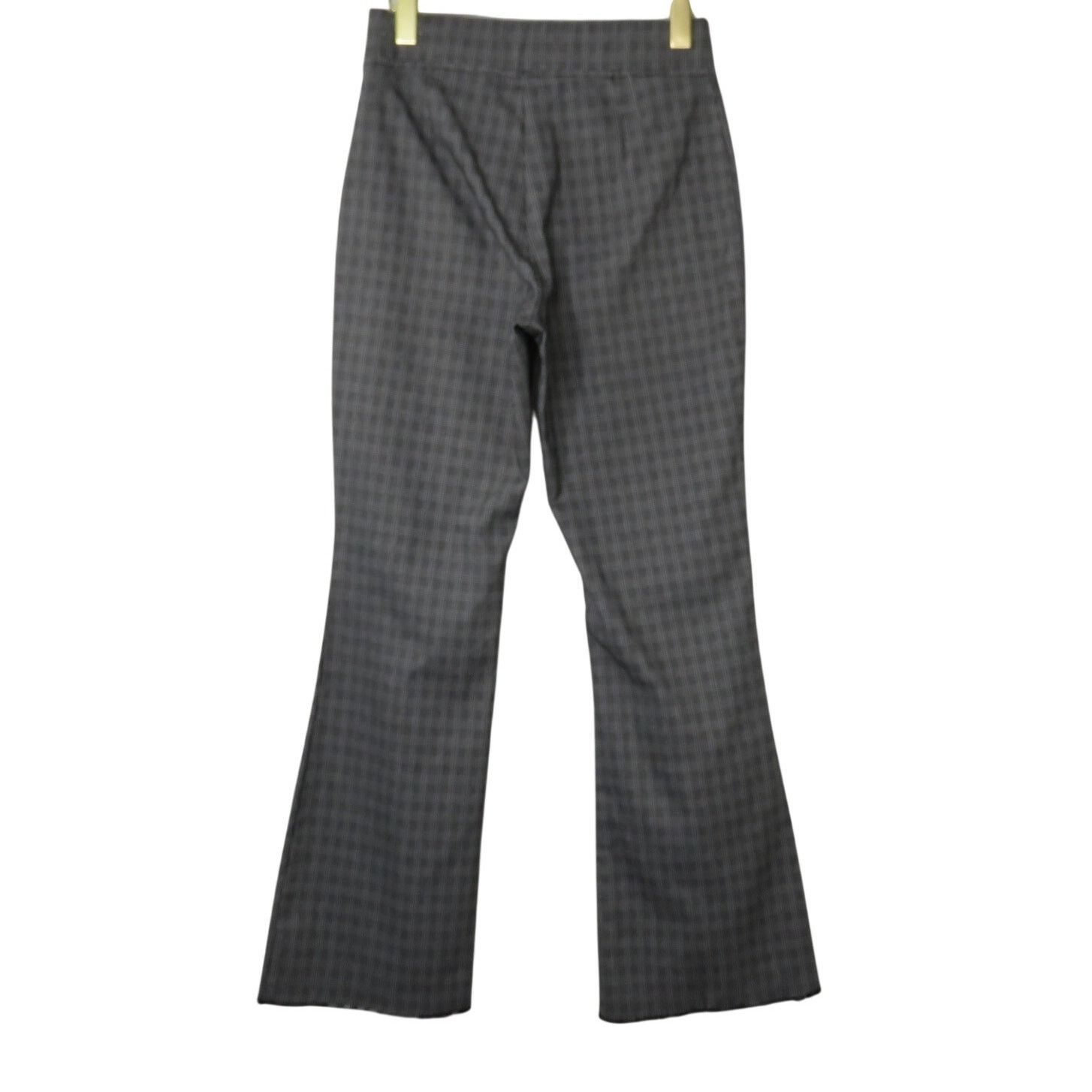 Vintage Y2K Black and White Houndstooth Flared Leg Trousers MP Size 27" / US 4 / IT 40 - 2 Thumbnail