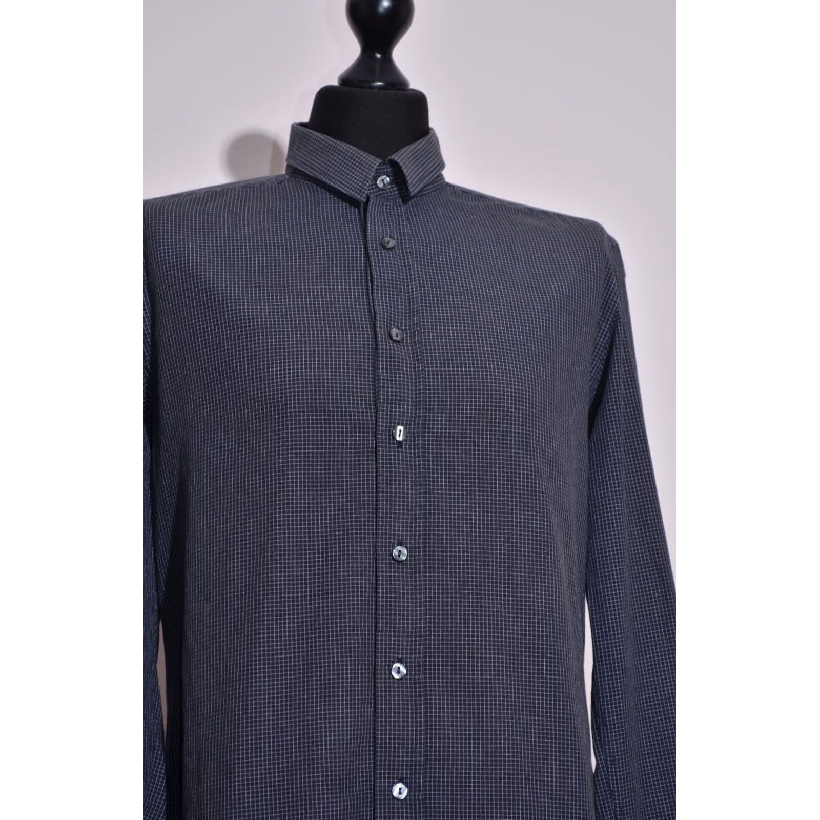 Dolce & Gabbana Dolce&Gabbana Shirt Black Gold Checked Long Sleeve Button-Up 42 Mens Slim Cotton Button-Down Collar Vintage? No Size US XL / EU 56 / 4 - 2 Thumbnail