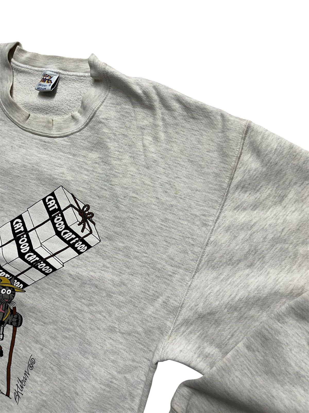 Vintage 90s Bkliban Hawaii Hiking Cat Crewneck Sweatshirt Size US M / EU 48-50 / 2 - 5 Thumbnail