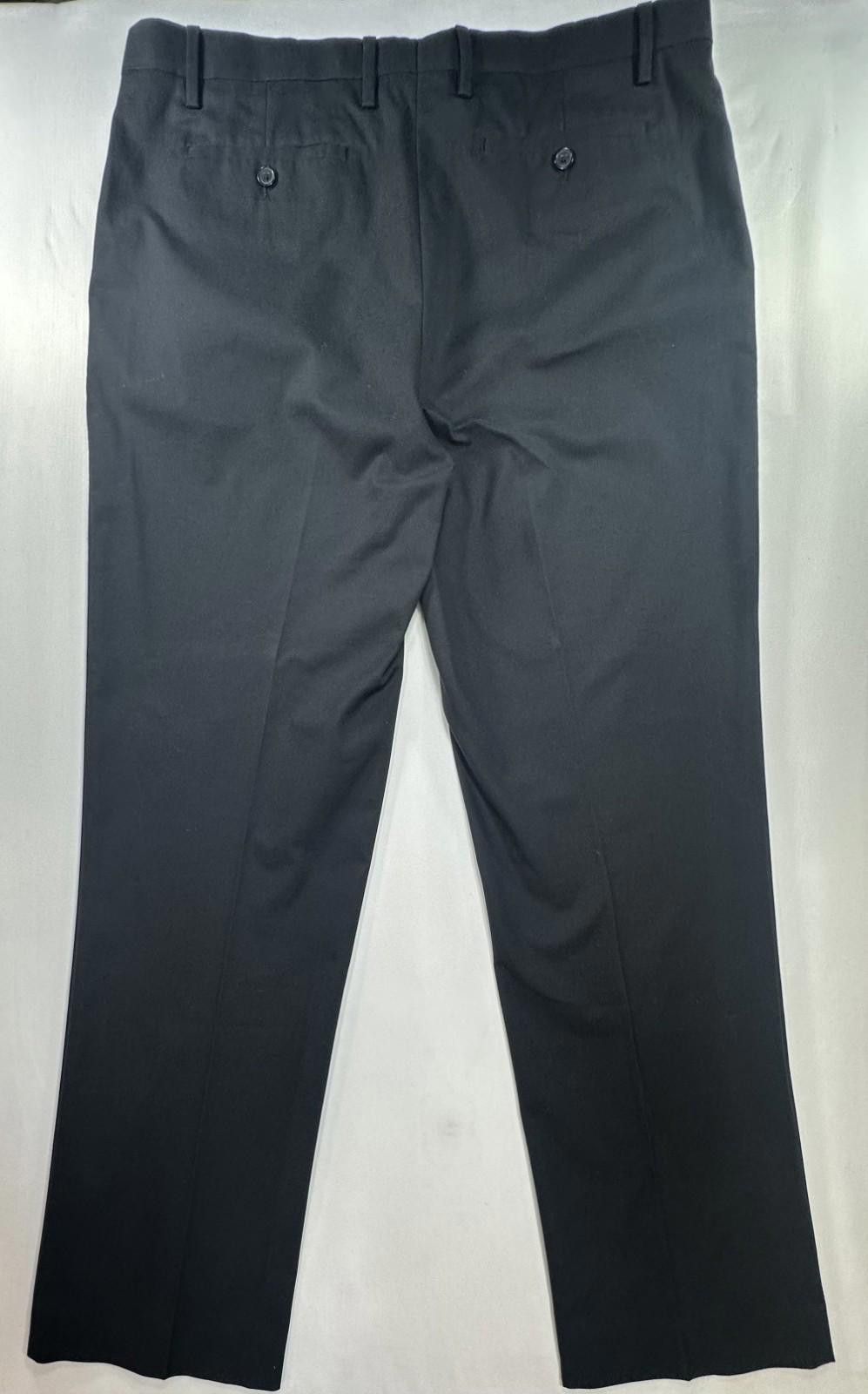 Banana Republic Banana Republic Slim Flat Front Dress Pants Black Mens 38/34 Size US 38 / EU 54 - 2 Thumbnail