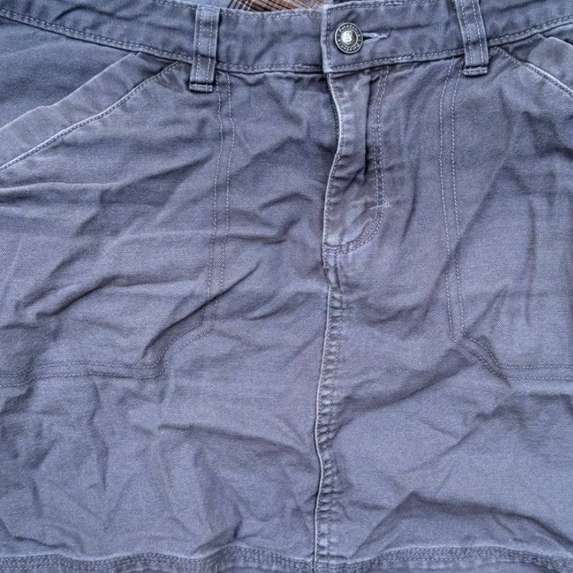 Patagonia VINTAGE Patagonia Skirt Women's Prairie Dawn Gray Canvas Mini Pockets Outdoors Size 10 Size 32" / US 10 / IT 46 - 3 Thumbnail