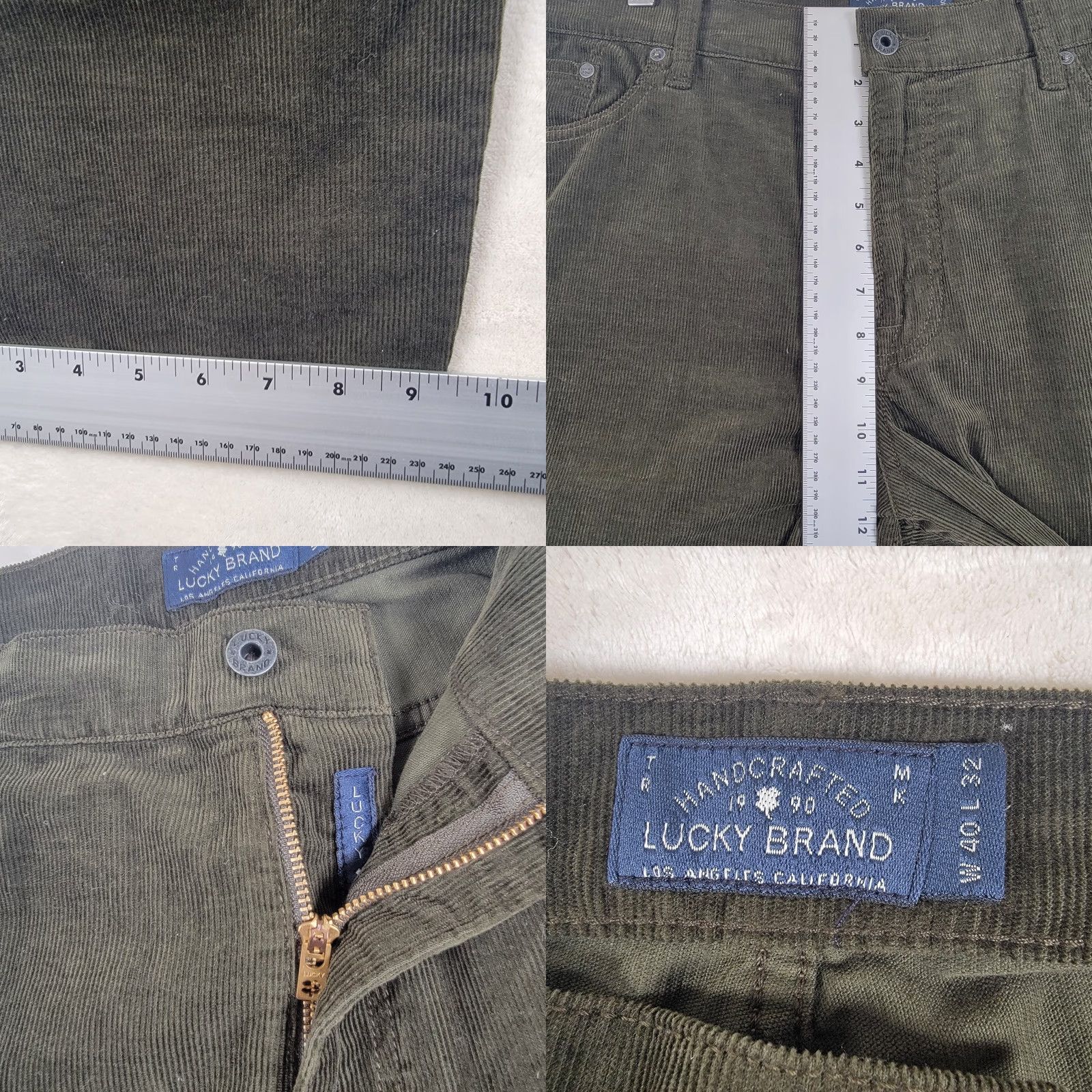 Lucky Brand Lucky Brand Pants Men 40x32 Green Corduroy Casual Straight Leg 90s Preppy Hipster Fall Winter Spring Mens Size US 40 / EU 56 - 9 Thumbnail