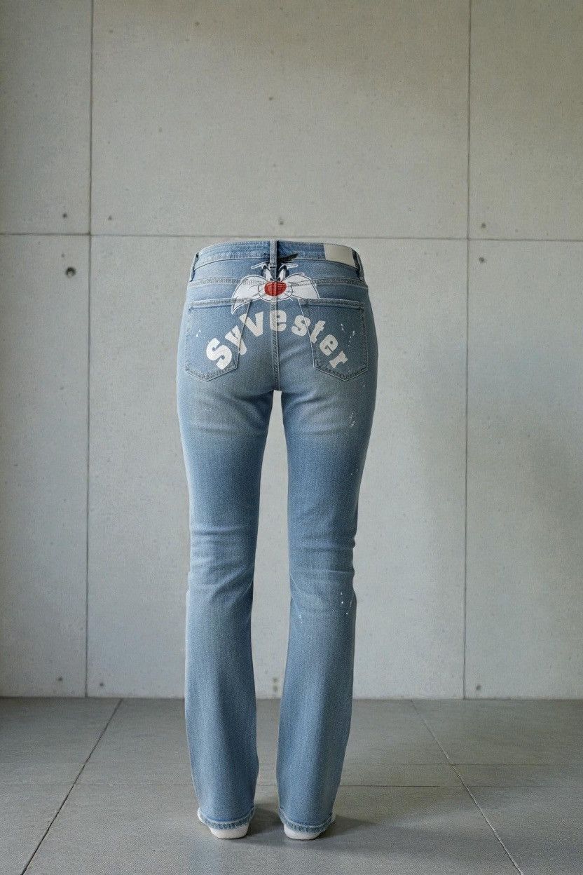 Iceberg VTG Iceberg History Sylvester the Cat Jeans Size 27 Size 27" / US 4 / IT 40 - 1 Thumbnail