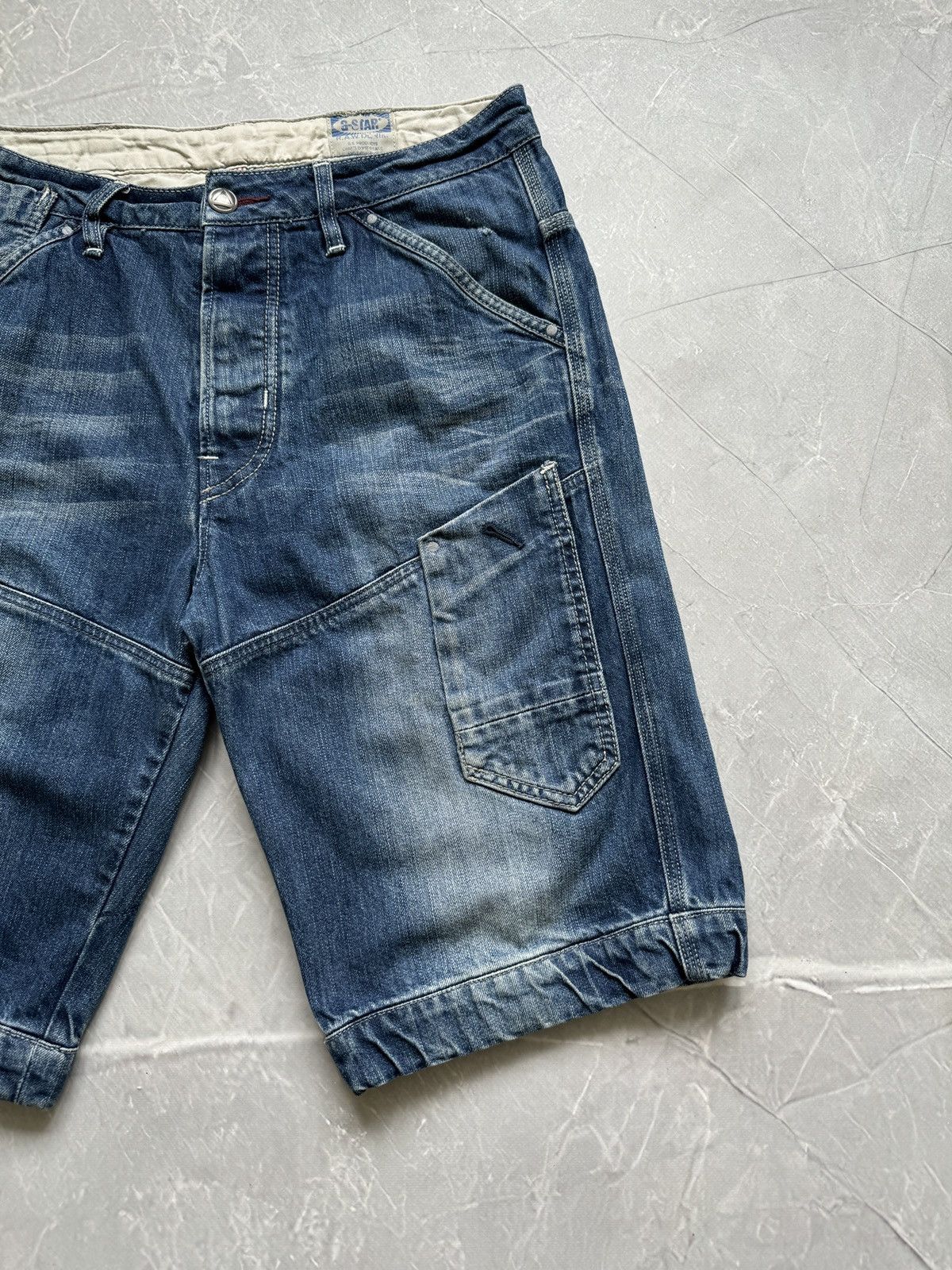 G-Star Vintage G-Star Raw Big Logo Back Buckle Denim Shorts Baggy Size US 34 / EU 50 - 4 Thumbnail