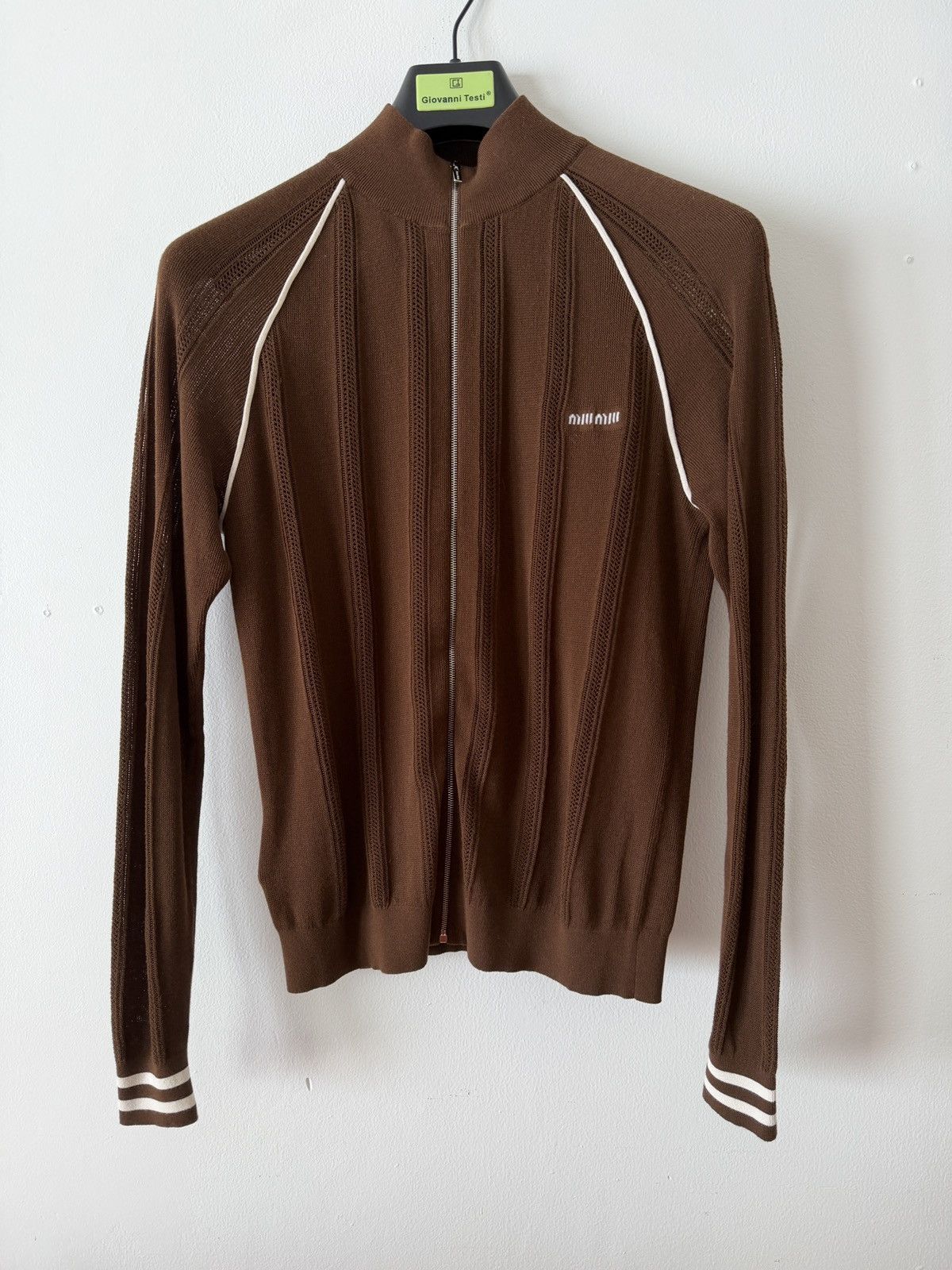 Miu Miu Miu Miu Zip Up Cardigan / Top Size US M / EU 48-50 / 2 - 2 Thumbnail
