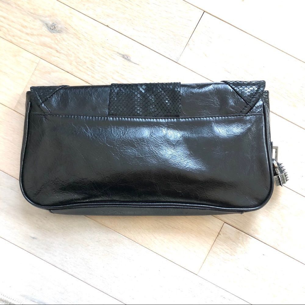 Sam Edelman Sam Edelman London Calling Declan Black Clutch Oversized Size ONE SIZE - 5 Thumbnail