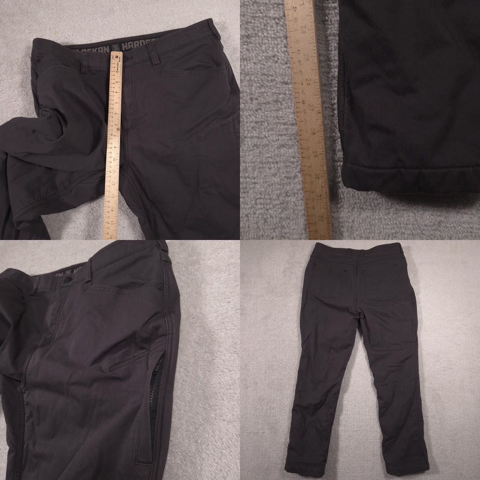 Vintage Alaskan Hardgear Pants Womens 14 Black Fleece Lined Insulated Snow Workwear Size 36" / US 14 / IT 50 - 9 Thumbnail