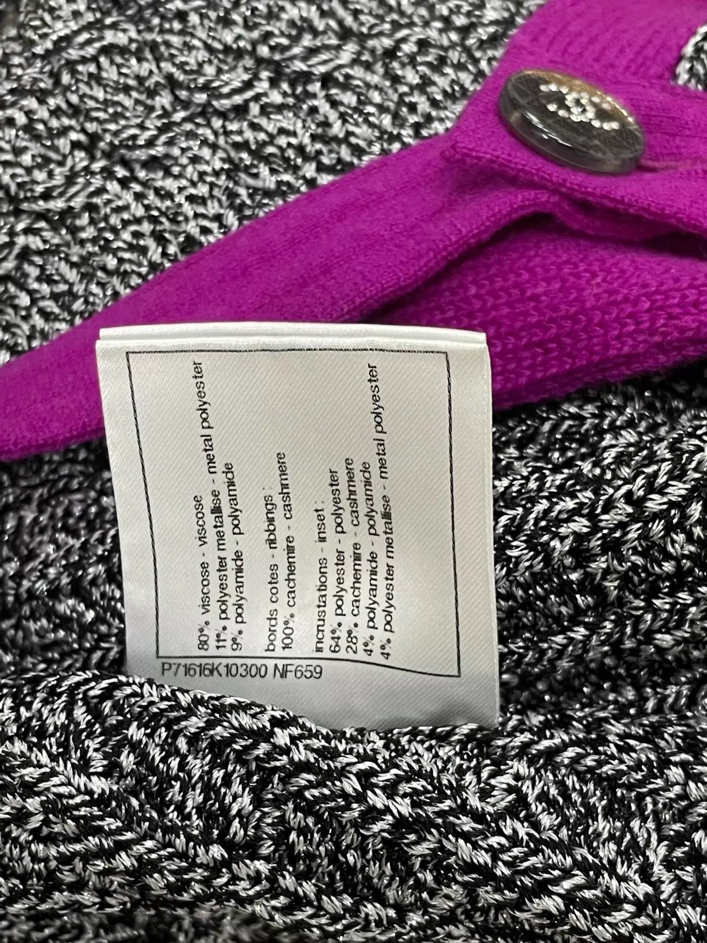 Chanel Chanel Purple-Gray Sequin Color-Blocked Skirt 38 Size 27" / US 4 / IT 40 - 7 Thumbnail