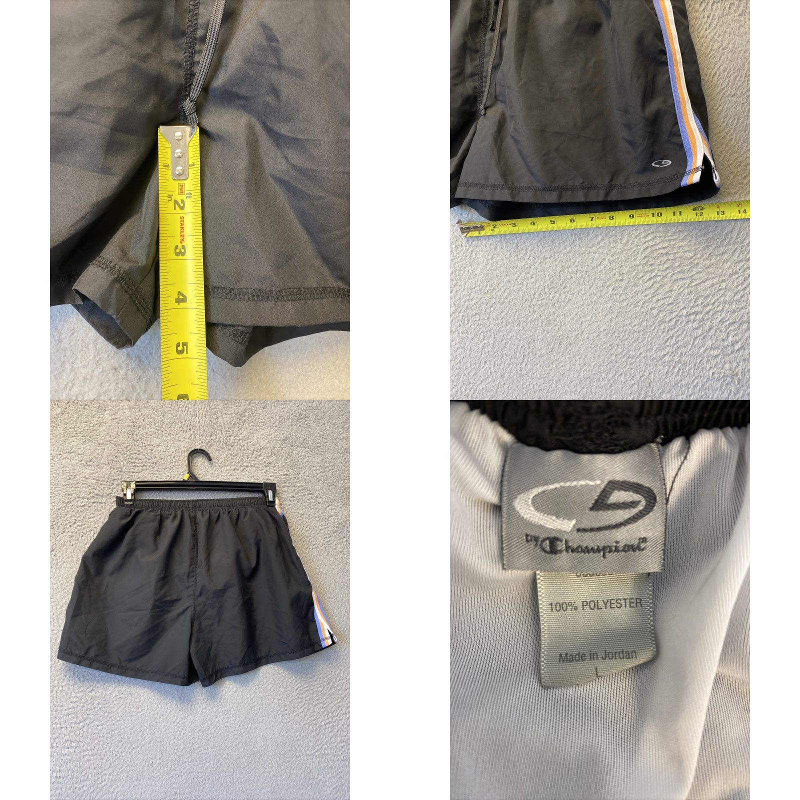 Champion CHAMPION Women Athletic Shorts Size Small Black Qwick-Dry Drawstring Sports Activewear Size 28" / US 6 / IT 42 - 8 Thumbnail