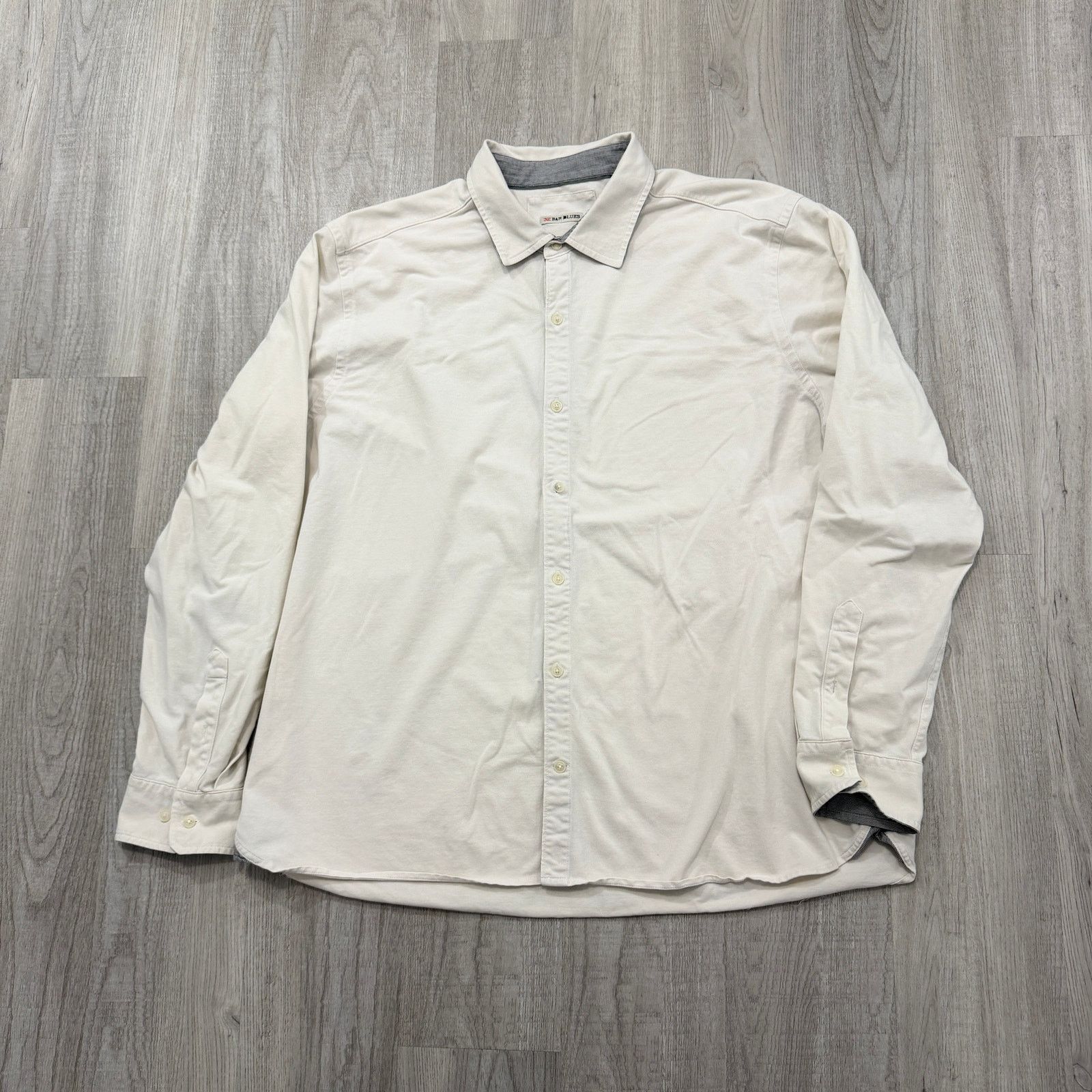 Vintage 32 Bar Blues Button Up Shirt Men's 2XL XXL Off White Solid Size US XXL / EU 58 / 5 - 1 Thumbnail