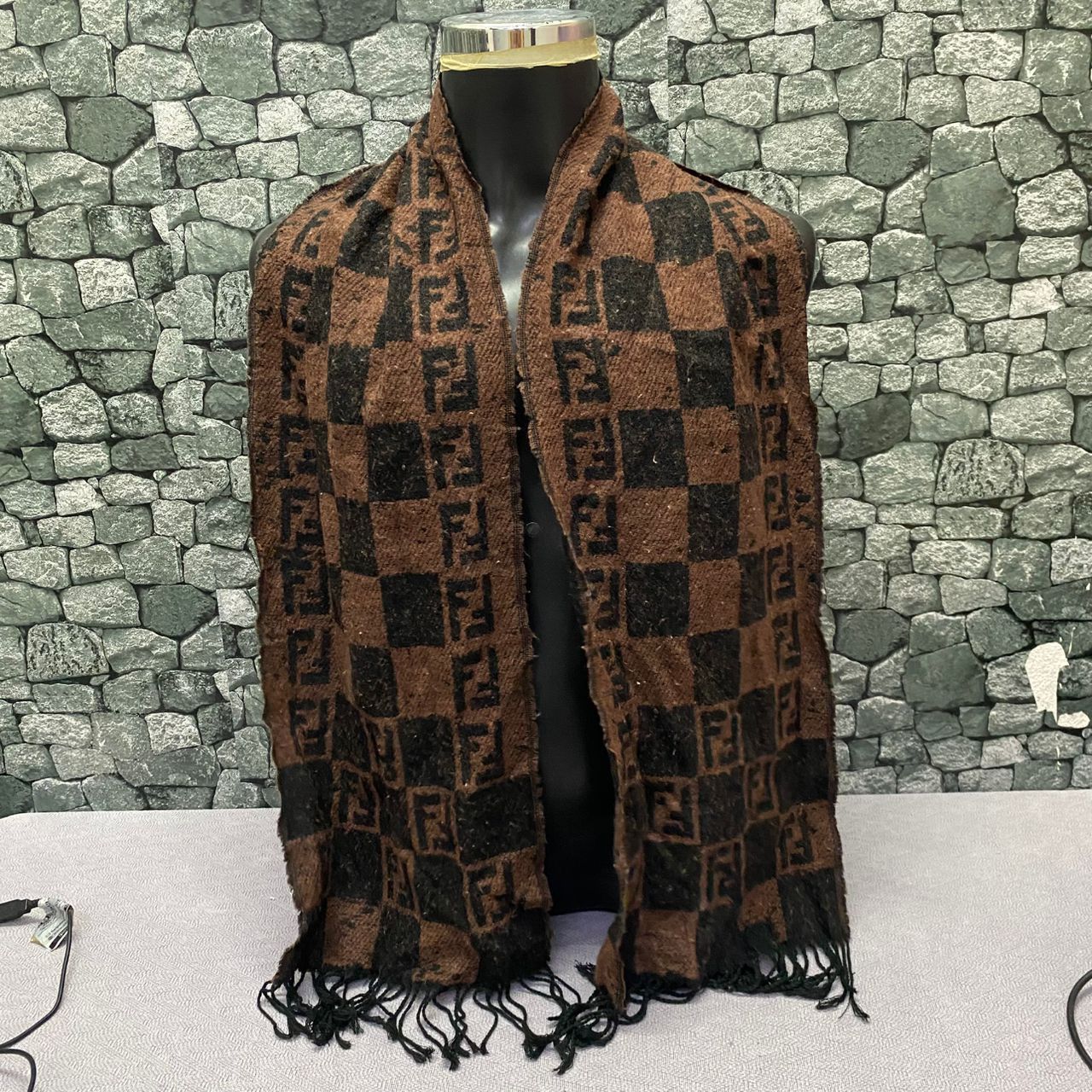 Fendi Vintage Fendi Paris Wool Scarf Size ONE SIZE - 2 Thumbnail