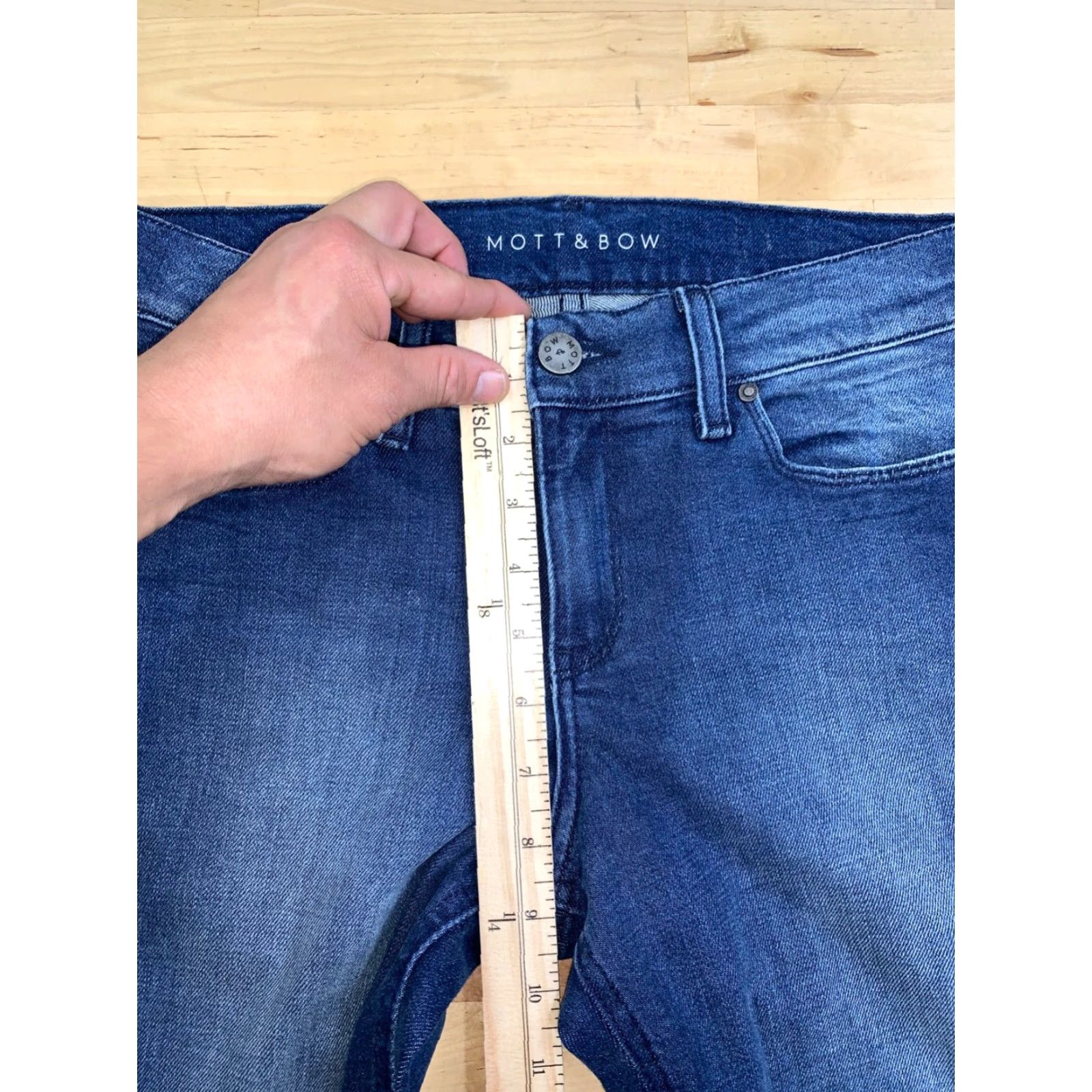 Mott & Bow Mott & Bow Jeans Womens Boyfriend 25x28 Blue Stretch Casual Comfort Pockets Bow 10199 Size 42" / US 20 - 5 Thumbnail