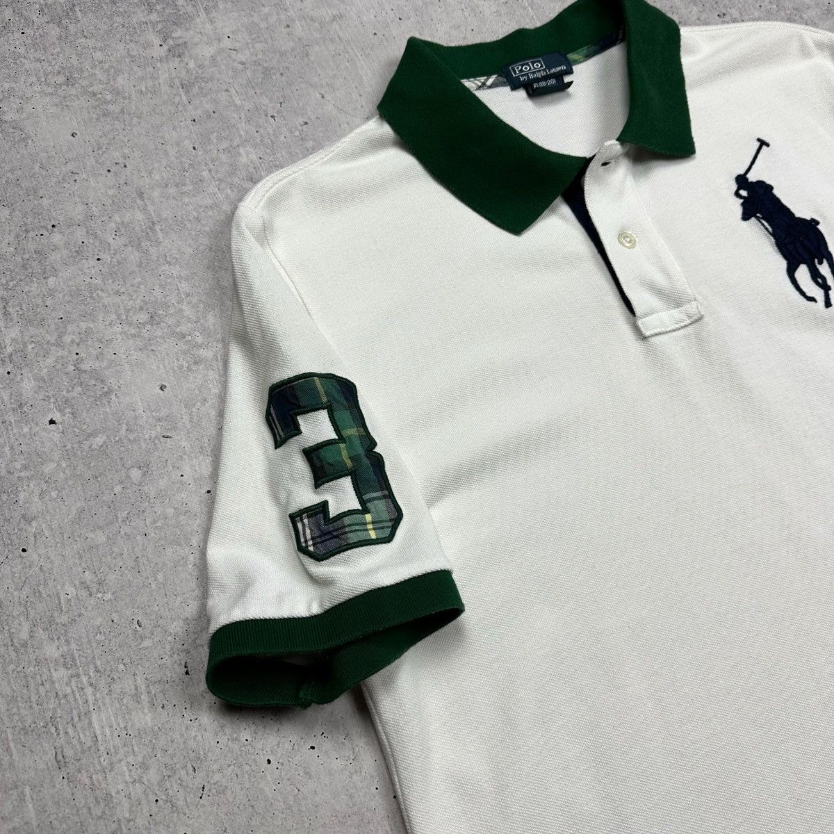 Polo Ralph Lauren × Ralph Lauren Polo Ralph Lauren Big Pony #3 Polo T Shirt White Green Size US M / EU 48-50 / 2 - 3 Thumbnail