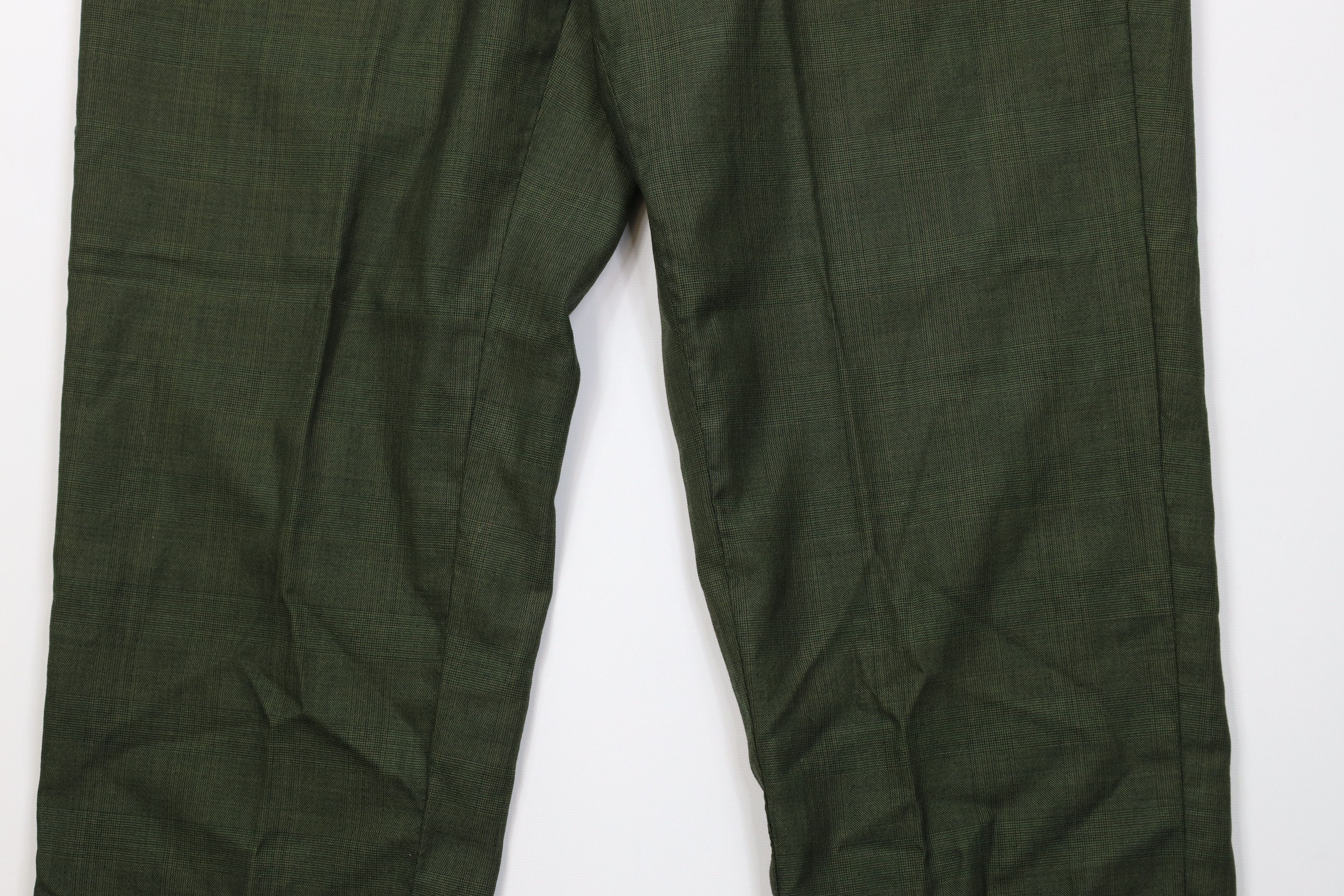 Vintage Vintage 50s Hollywood Regency Knit Chino Pants USA Green Size US 34 / EU 50 - 3 Thumbnail