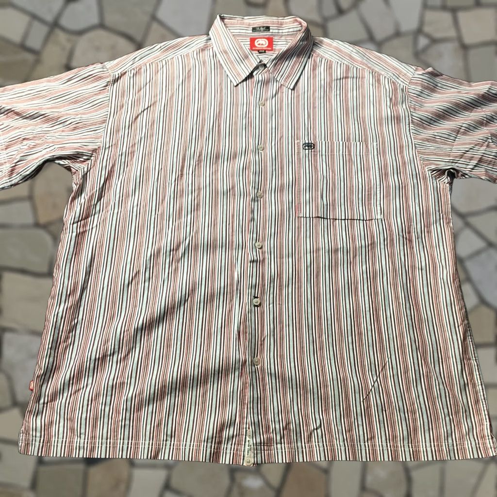 Ecko Unltd. Ecko unltd Shirt Mens 3XL Brown STRIPED SHORT SLEEVE The Krute Size US XXL / EU 58 / 5 - 1 Thumbnail