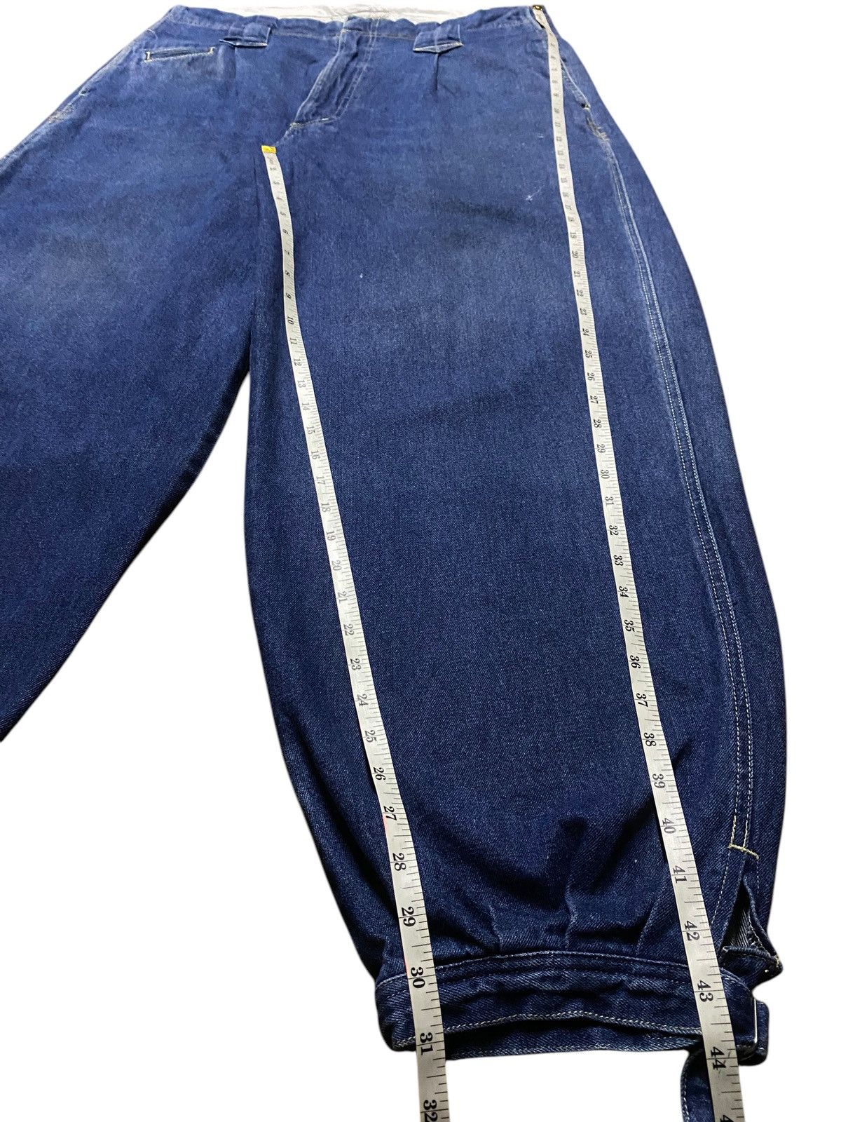 Japanese Brand Work Wear Japanese Brand Style Gin Wash Super Baggy Jeans Size US 37 - 15 Thumbnail