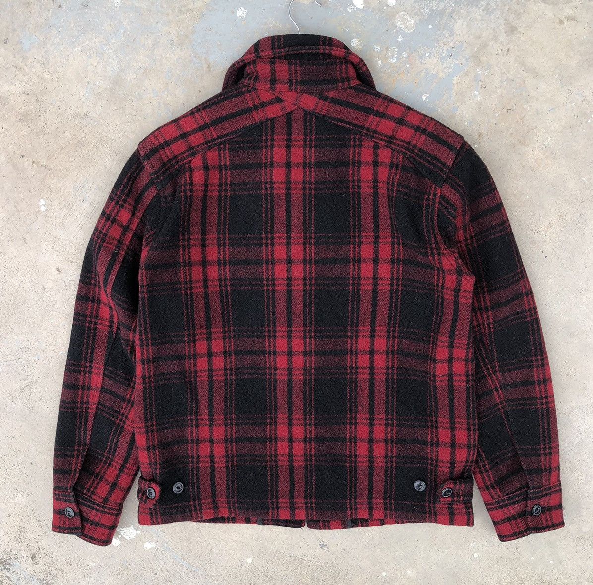 Japanese Brand Back Number Wool Jacket Red Plaid Tartan Jacket Size US L / EU 52-54 / 3 - 7 Thumbnail