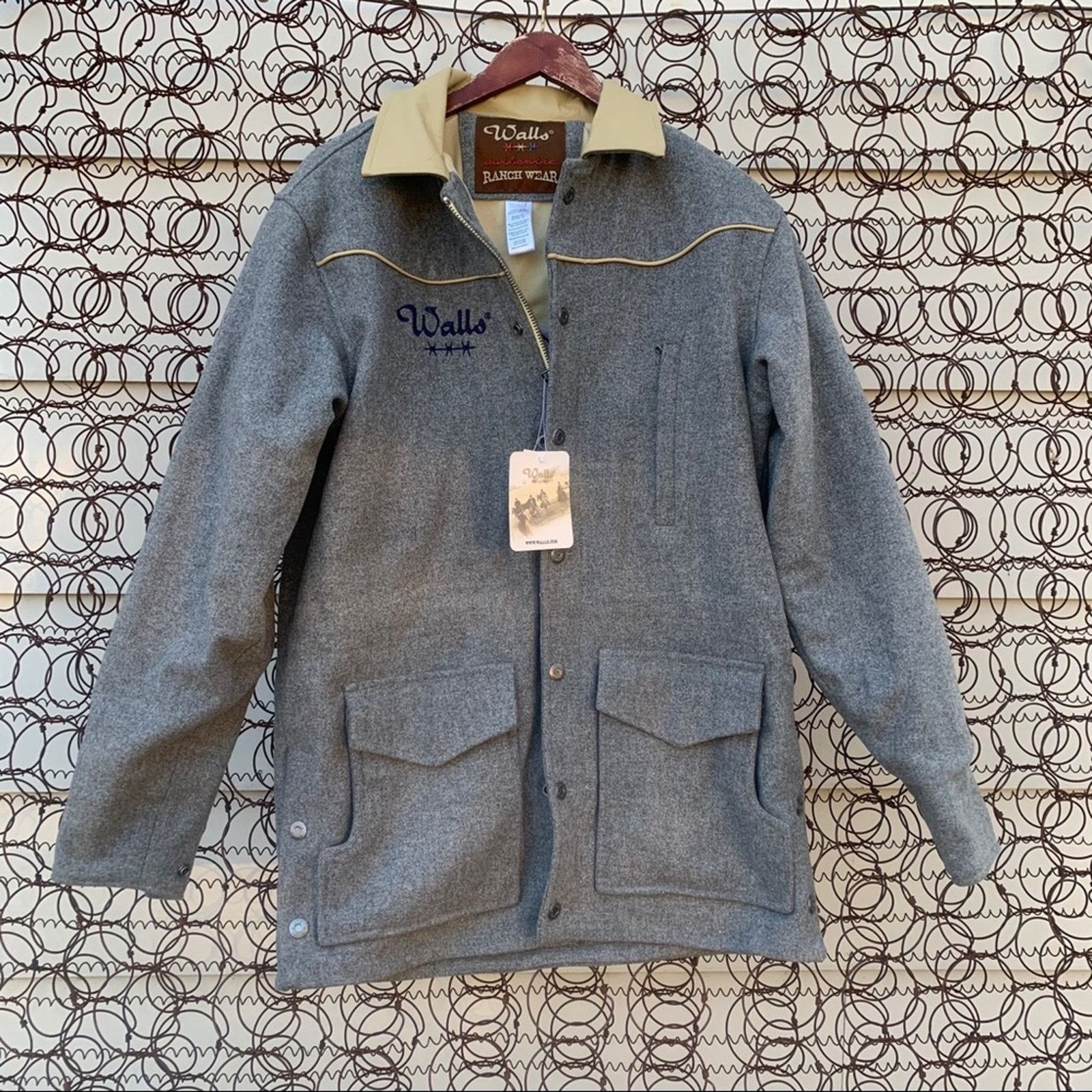 Walls Walls Ranch Wear gray wool jacket Ranch Rodeo Cowboy SMALL Size US S / EU 44-46 / 1 - 1 Thumbnail