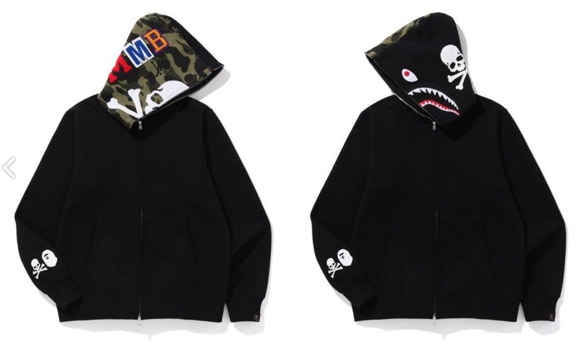 Bape BAPE A BATHING APE VS MASTERMIND JAPAN SHARK FULL ZIP HOODIE ...