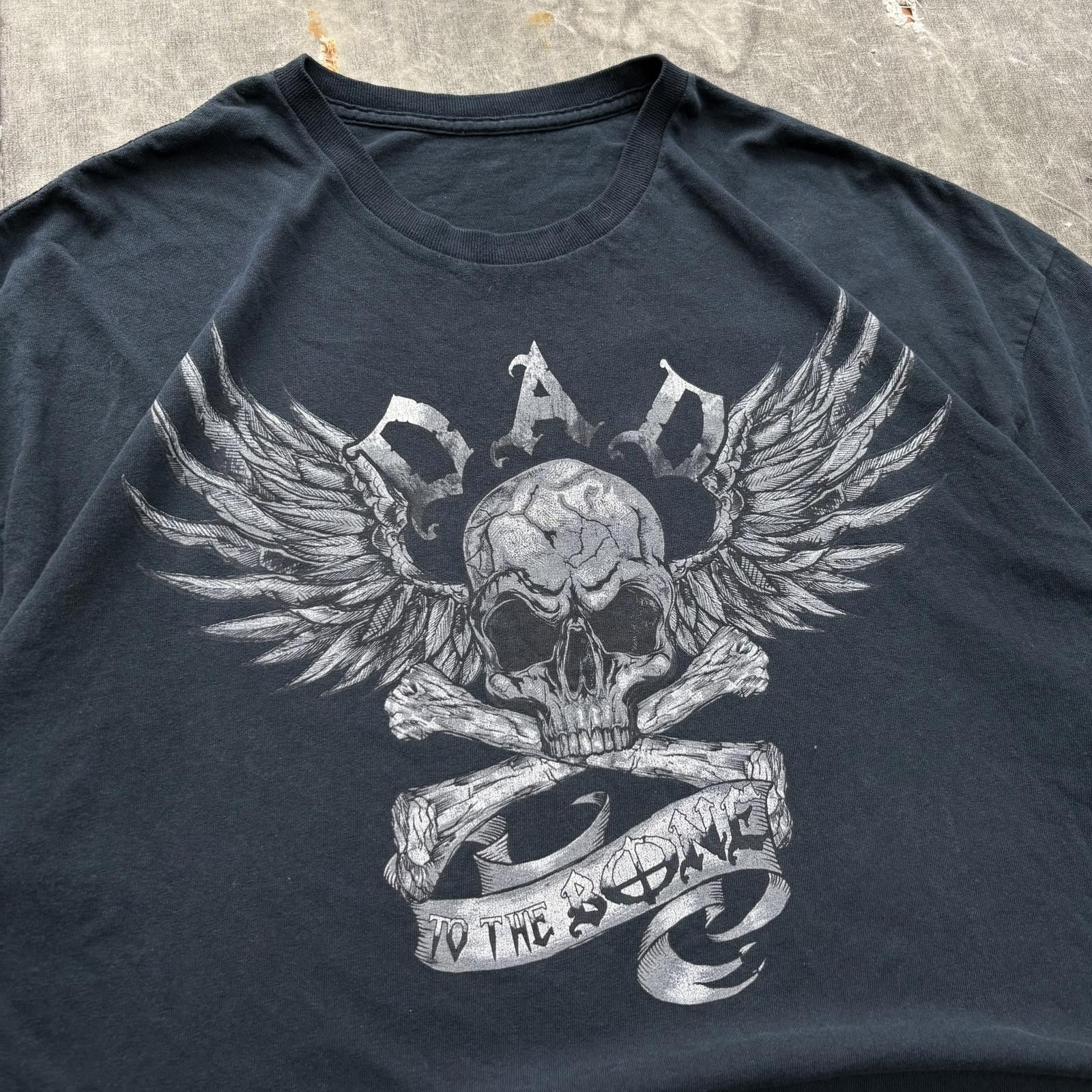 Vintage Vintage Y2K Dad To The Bone Affliction Skull Funny Shirt Size US XXL / EU 58 / 5 - 2 Thumbnail
