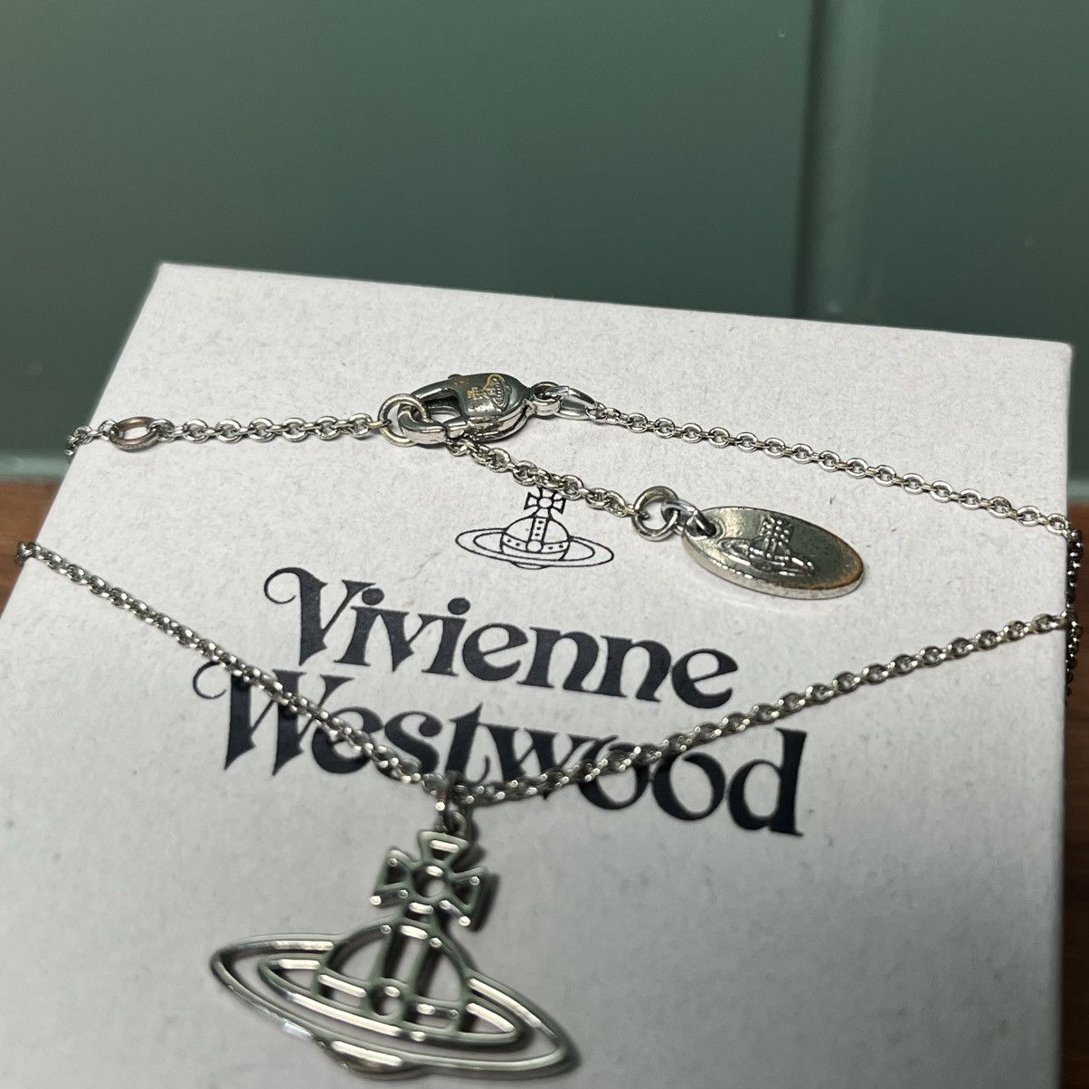 Vivienne Westwood VIVIENNE WESTWOOD Thin lines short flat orb pendant Size ONE SIZE - 4 Thumbnail