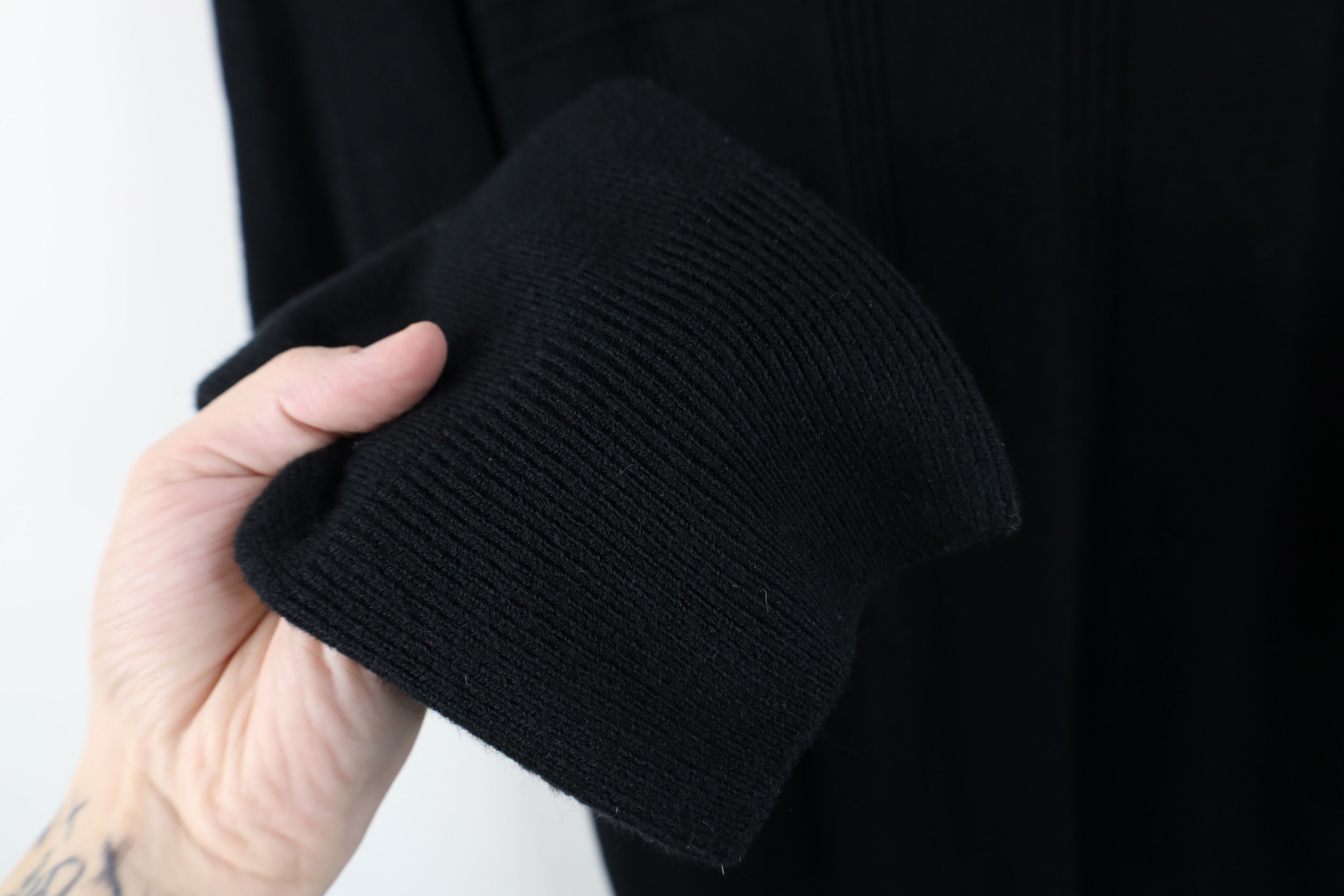 Vintage Vintage 90s Streetwear Soft Collared Pullover Sweater Black Size US L / EU 52-54 / 3 - 8 Thumbnail