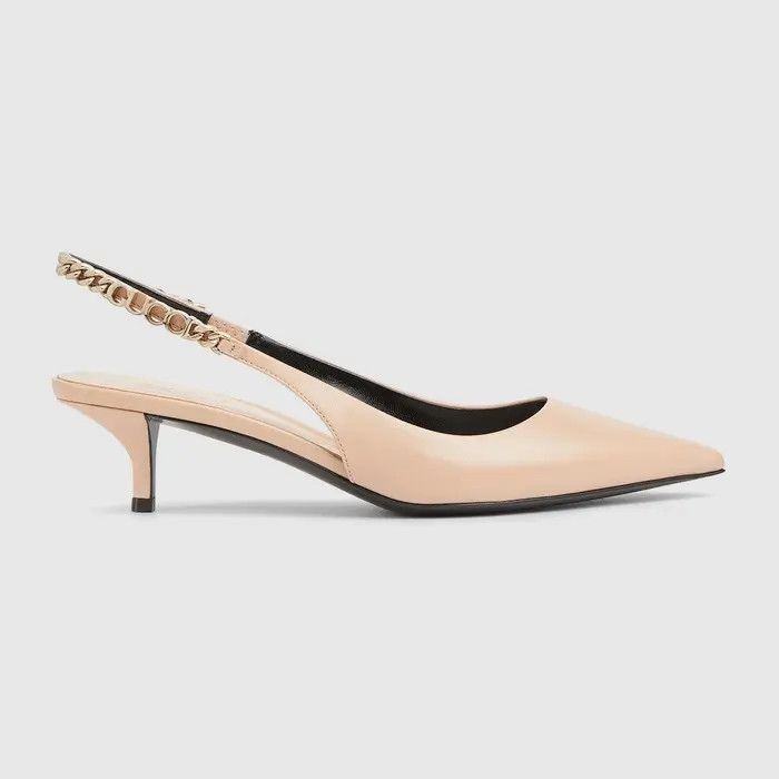 Gucci o1loc1c0226 782832 Signoria Slingback Pumps in Light Pink Size US 5.5 / IT 35.5 - 1 Thumbnail