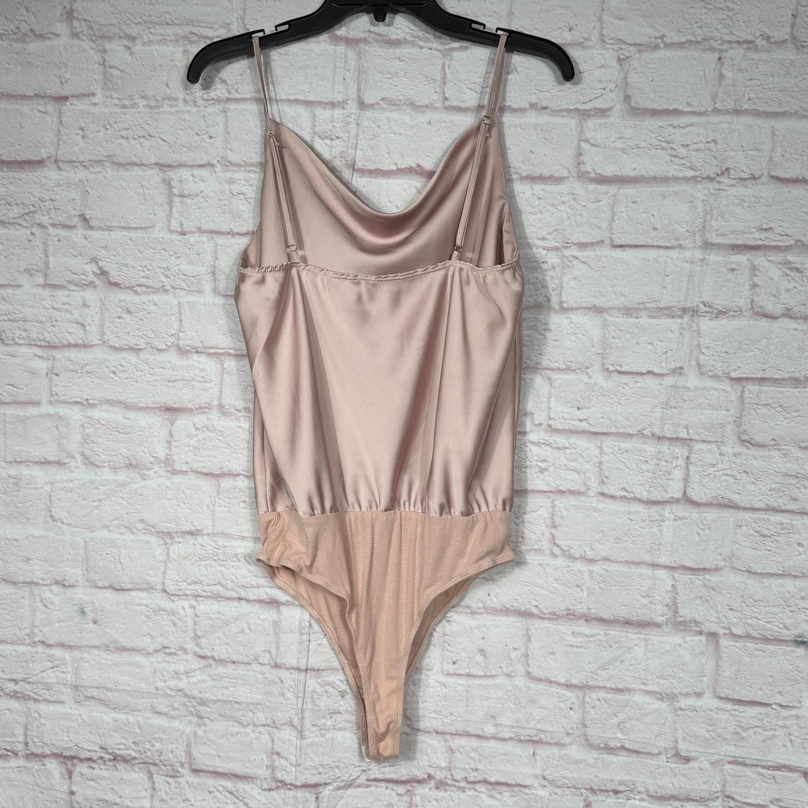 Other Light Pink Satin and Jersey Bodysuit with Cowl Neck Medium Size M / US 6-8 / IT 42-44 - 5 Thumbnail