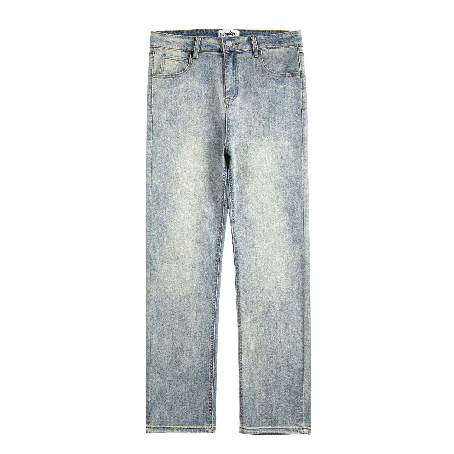 Japanese Brand × Jean Basic all-match washed distressed straight flared jeans Size US 32 / EU 48 - 1 Thumbnail