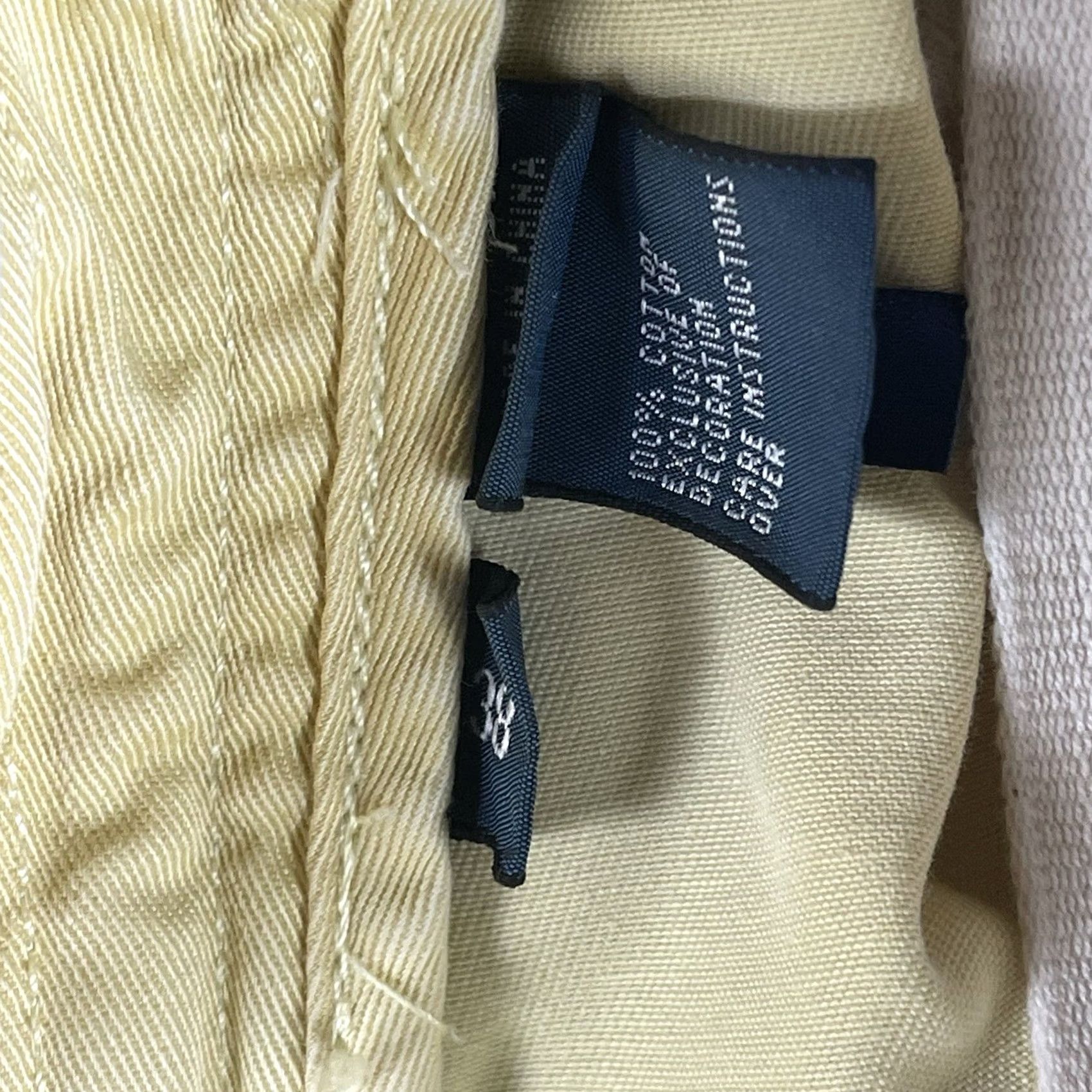 Polo Ralph Lauren Polo Ralph Lauren Shorts Mens 38 Yellow Cotton Drawstring Zipper Classic Fit Casual Vintage No Size US M / EU 48-50 / 2 - 5 Thumbnail