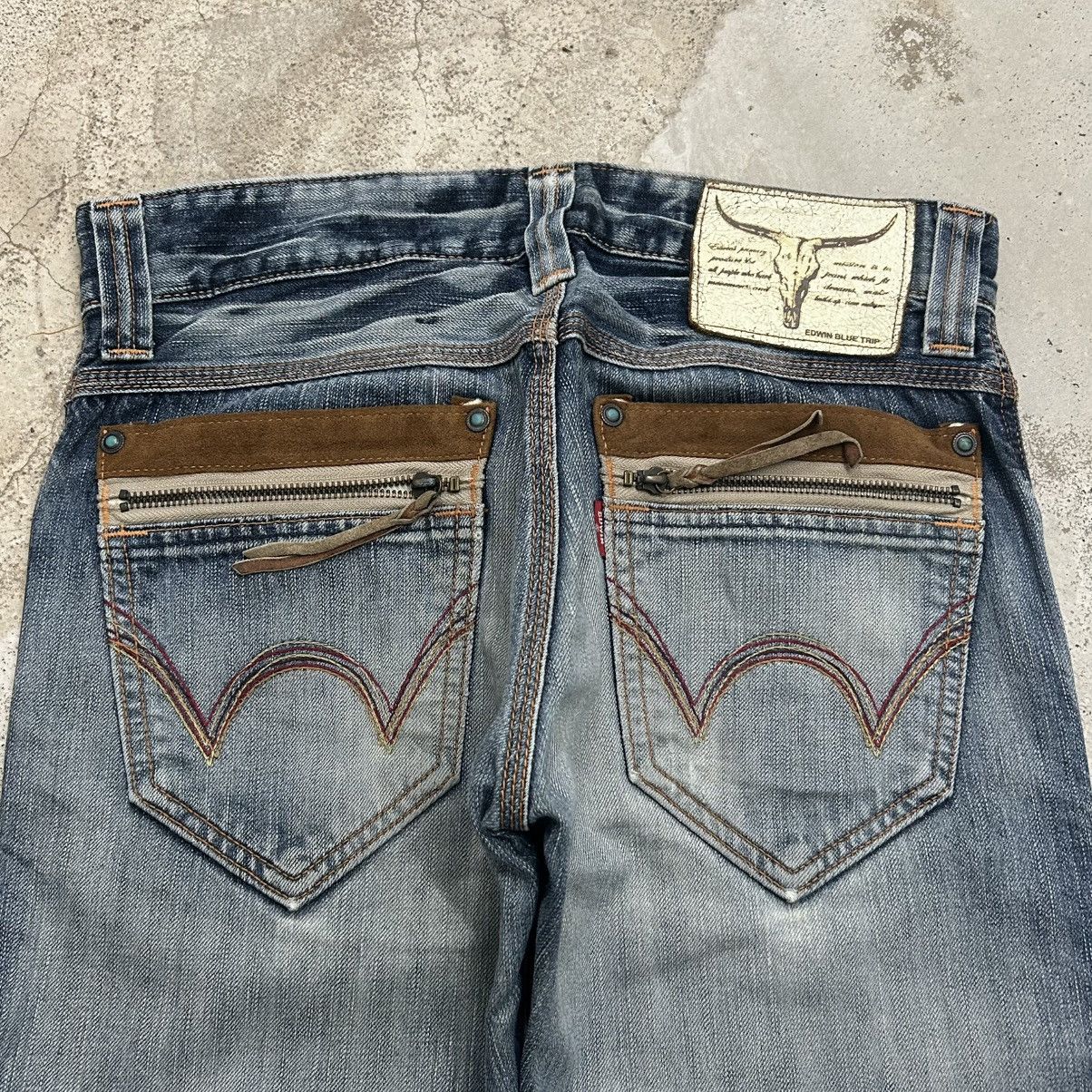 Edwin Flare Edwin 503 Faded Washed Jeans Distressed Size US 30 / EU 46 - 10 Thumbnail