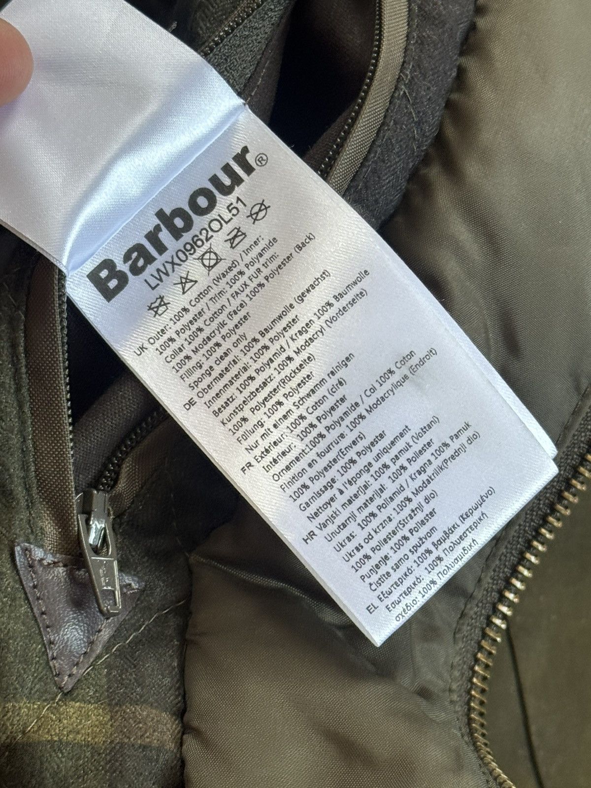 Barbour Barbour UK14/US10/EUR40 thrunton wax jacket waxed coat parka Size L / US 10 / IT 46 - 8 Thumbnail