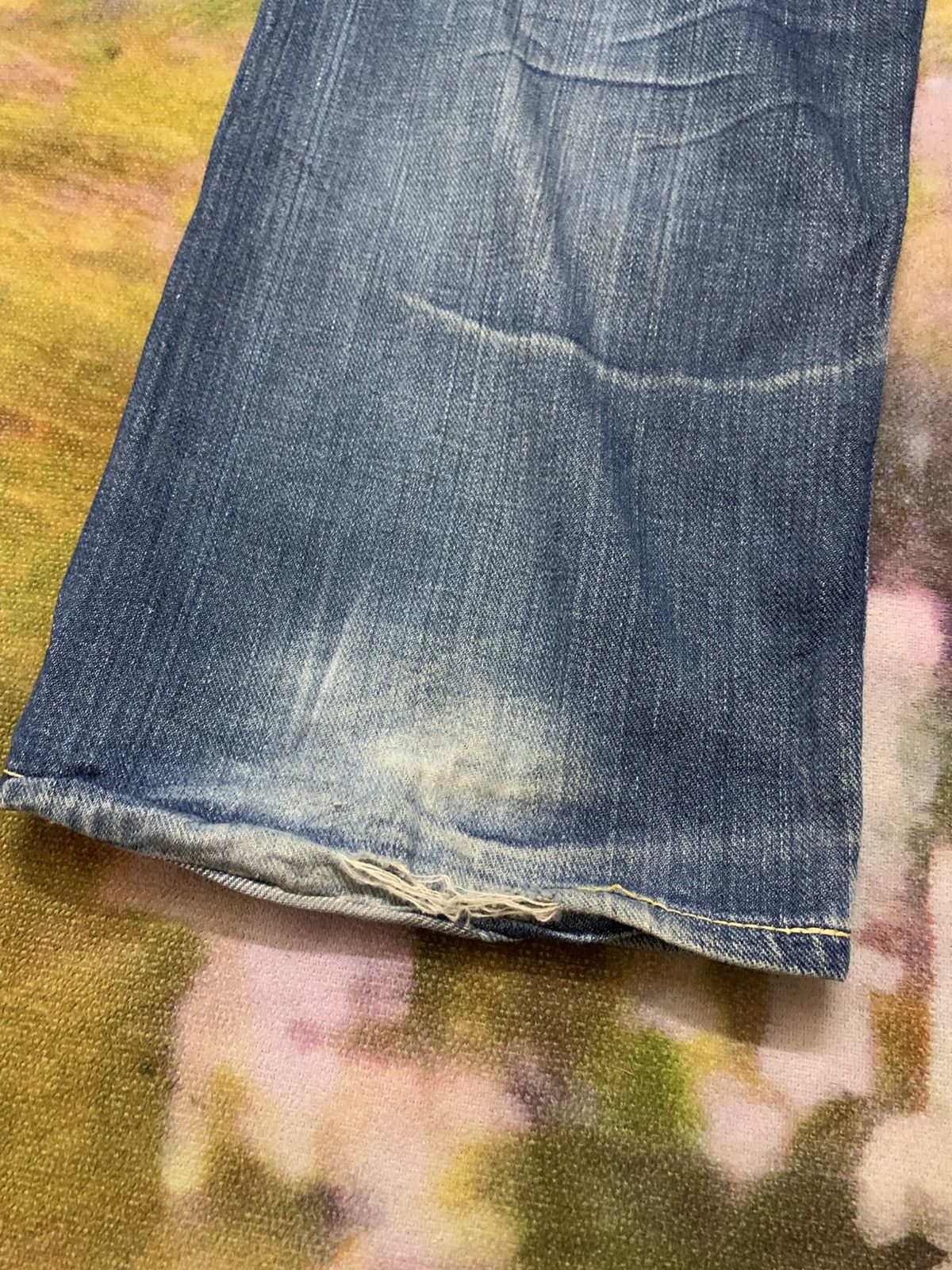 Sassafras Sassafras Union Special Leaf Washed Denim Size US 31 - 13 Thumbnail