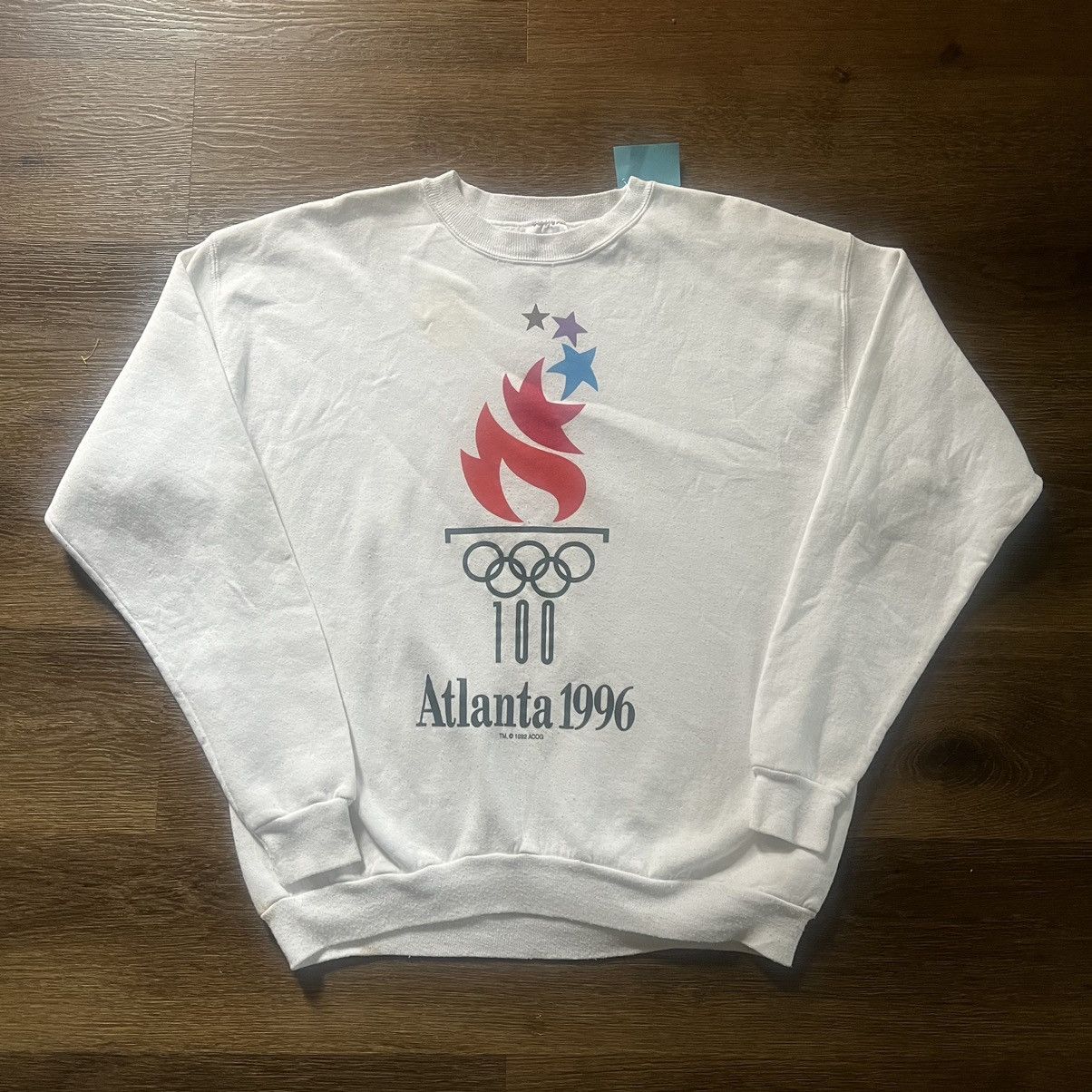Hanes × Vintage Vtg Atlanta 1996 Olympics Crew Neck Size US XL / EU 56 / 4 - 1 Thumbnail