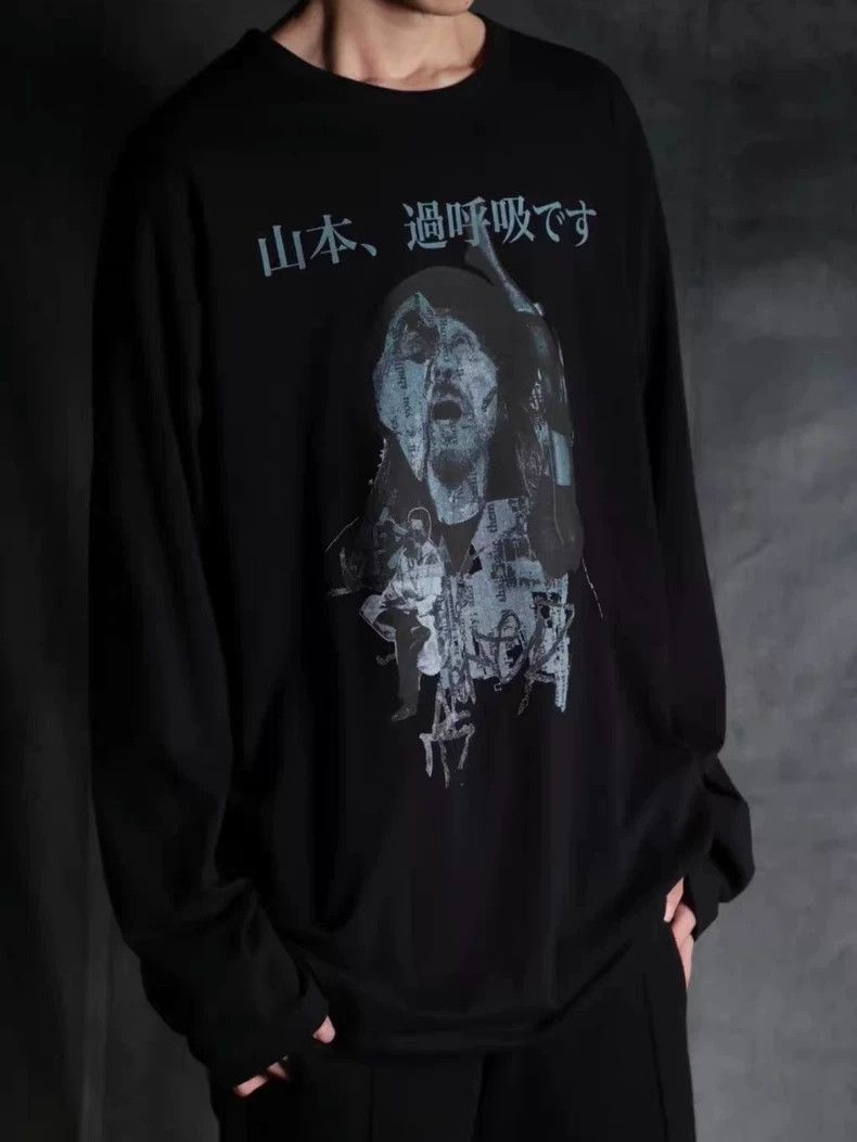 Yohji Yamamoto Yohji Yamamoto 24 SS Over Breathing Portrait Long Sleeve T Size US L / EU 52-54 / 3 - 6 Thumbnail