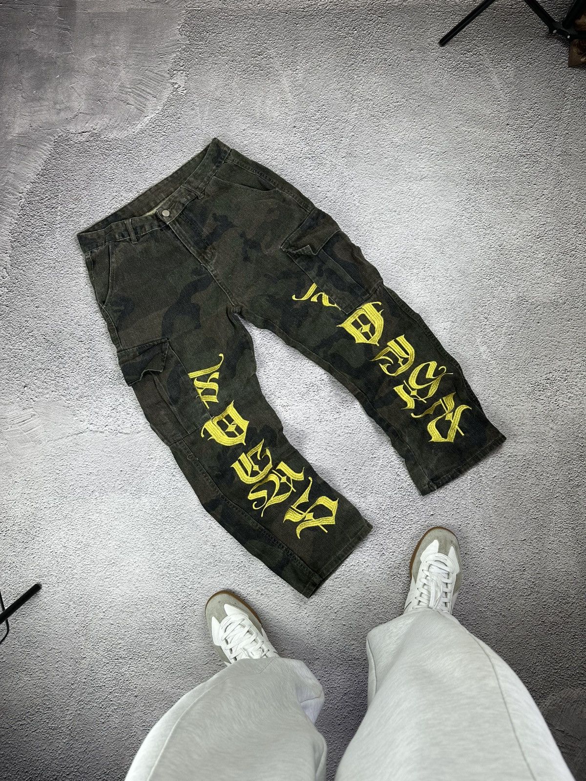 Crazy Y2K Cargo Pants Japan Opium SK8 Baggy Camo Style