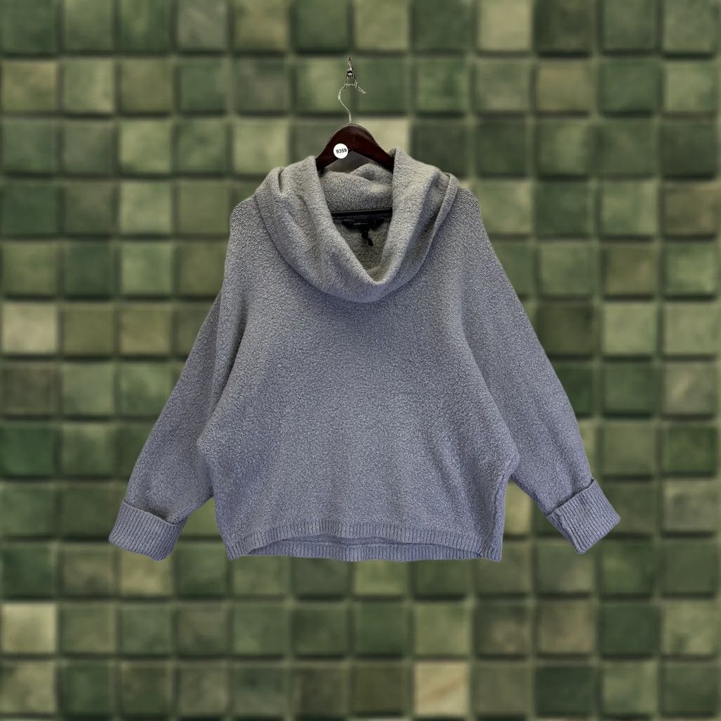 Bcbgmaxazria VINTAGE BCBGMAXAZRIA Knit Sweater 3/4 Sleeve Gray L Wool Blend Cowl Neck Womens Hot Knotty Knot 9359 Size L / US 10 / IT 46 - 1 Thumbnail