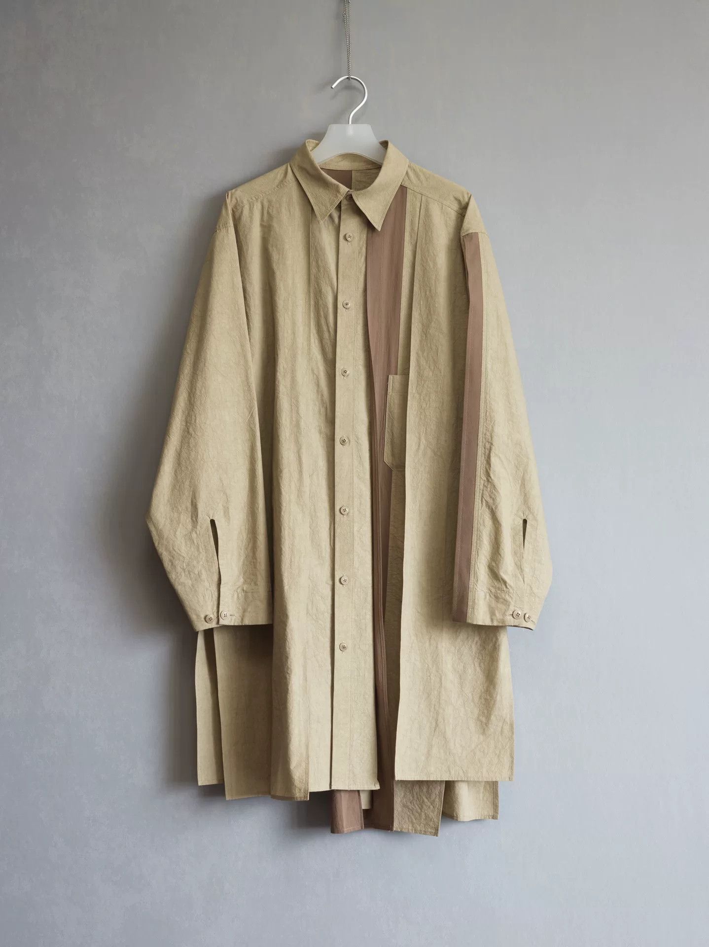 Yohji Yamamoto unique layered cotton-linen shirt by yohji yamamoto Size US M / EU 48-50 / 2 - 1 Thumbnail