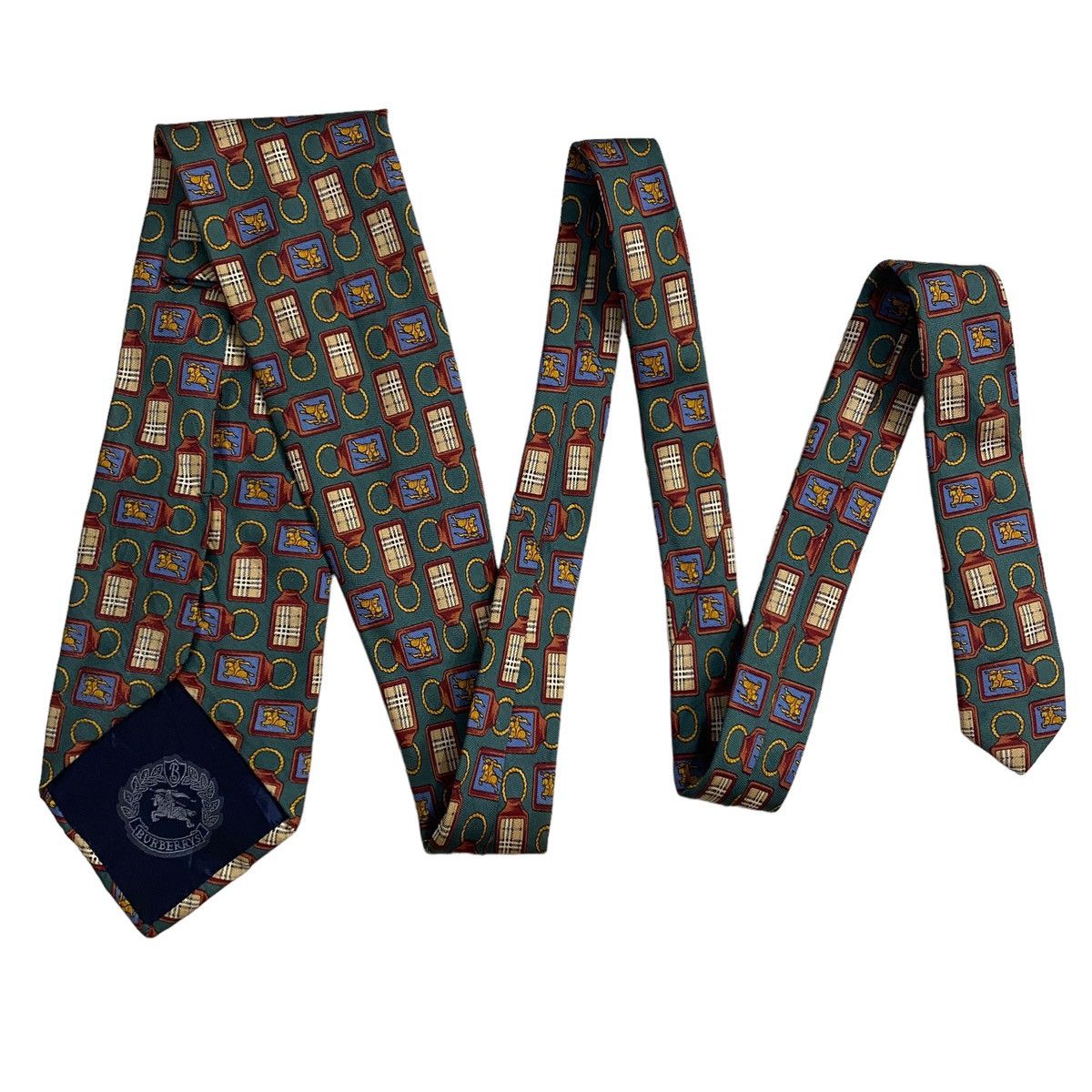 Burberry × Vintage 💥VINTAGE BURBERRY Italy necktie silk tie Size ONE SIZE - 2 Thumbnail