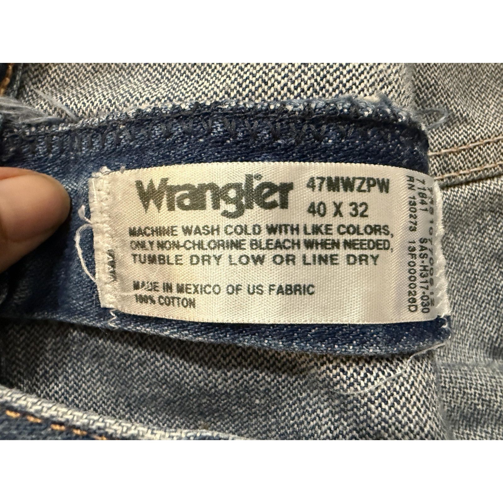 Wrangler Wrangler Jeans Mens 40x32 Blue 47MWZ Regular Fit Cowboy Y2K Size US 40 / EU 56 - 5 Thumbnail
